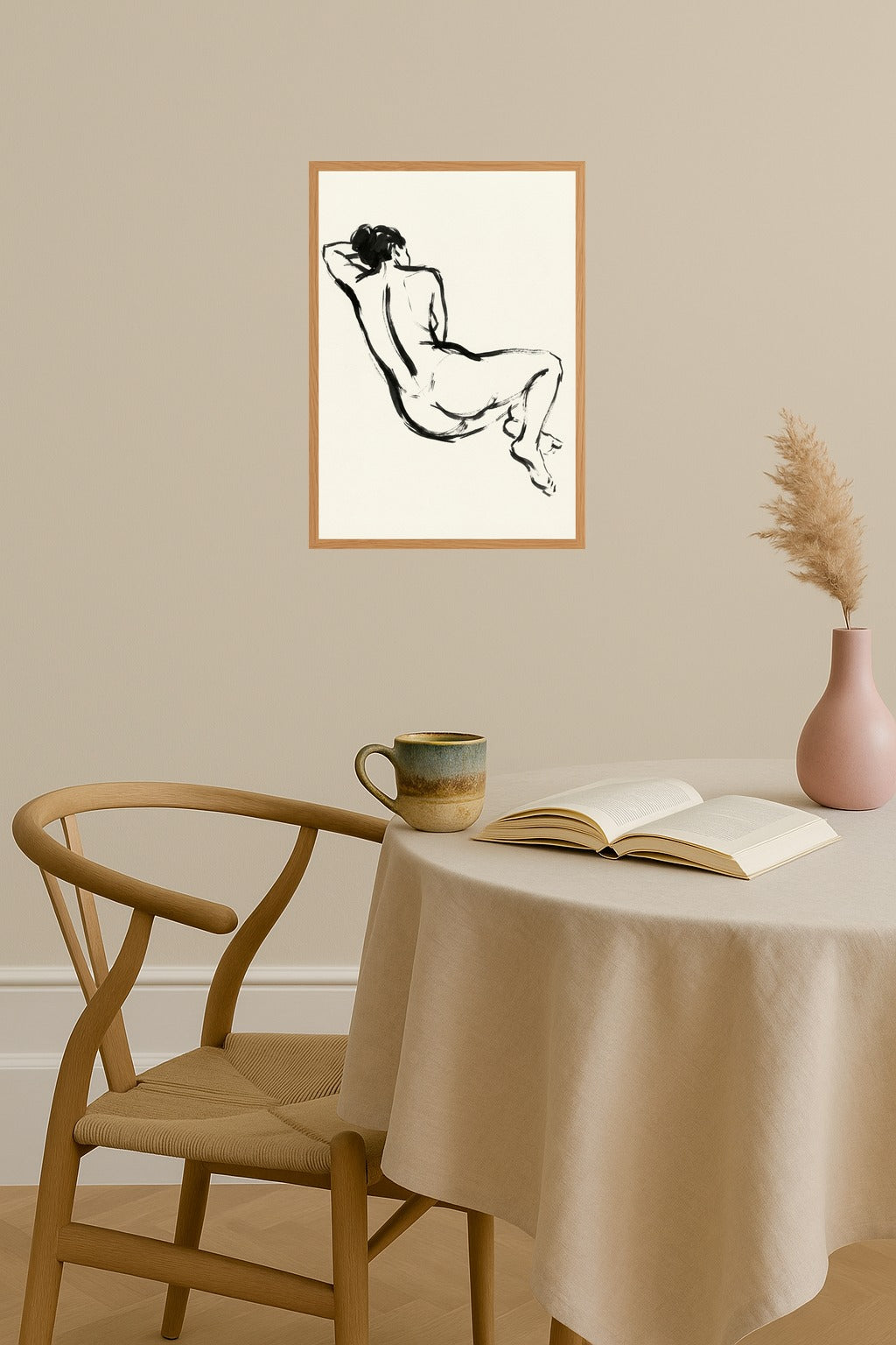 Poster mockup - Single poster in Nordic interior