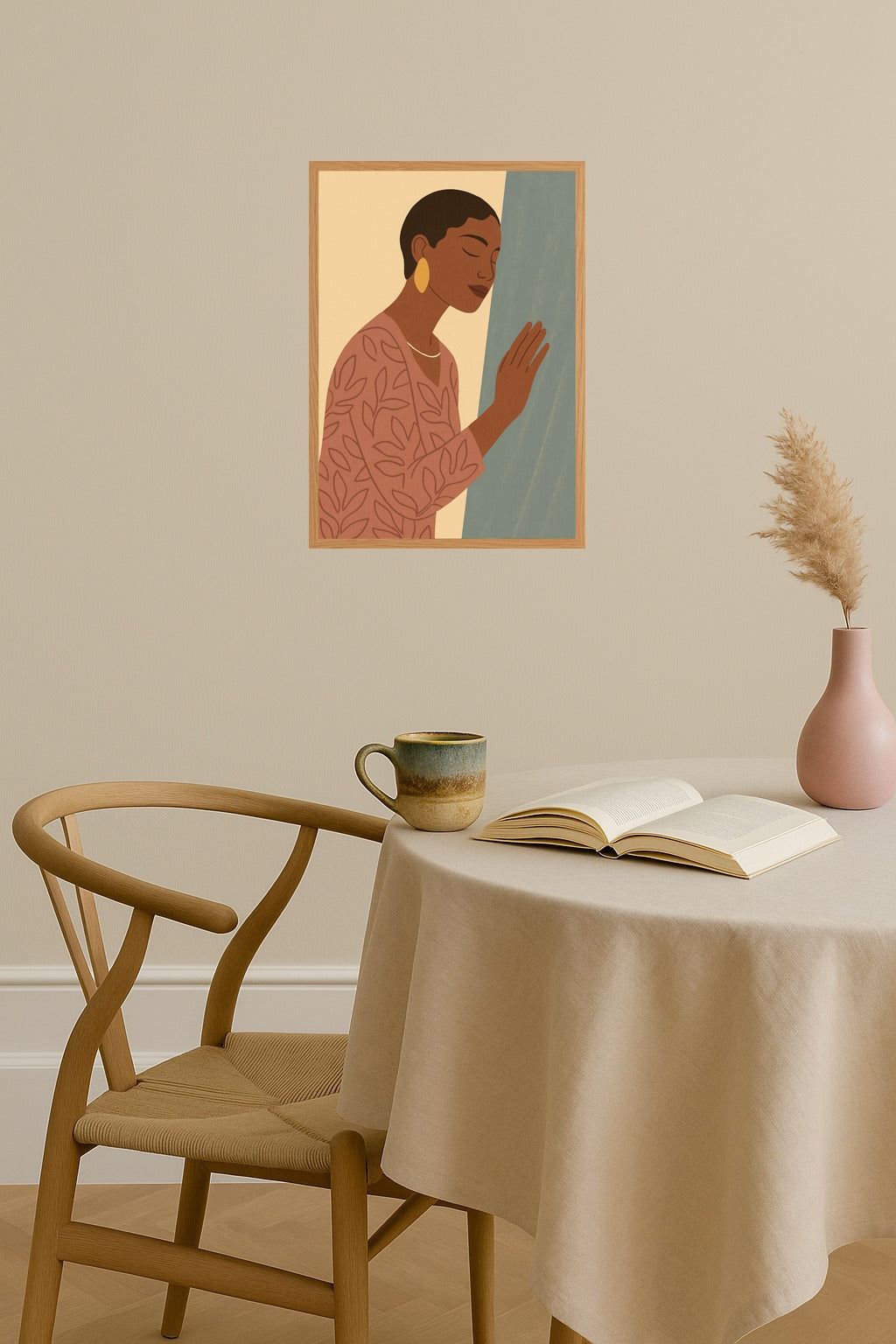 Poster mockup - Single poster in Nordic interior