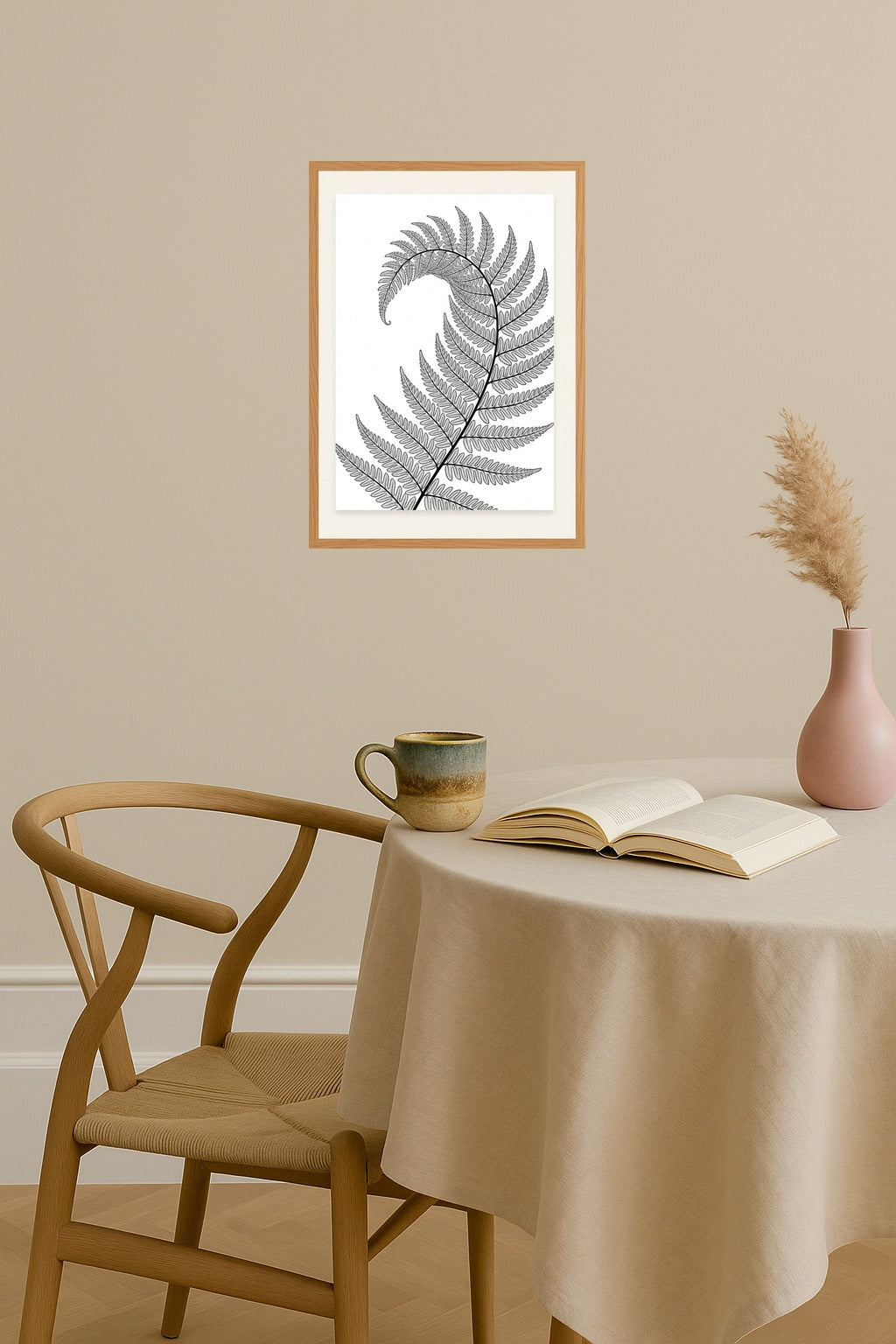 Poster mockup - Single poster in Nordic interior