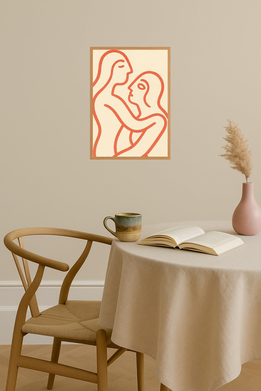 Poster mockup - Single poster in Nordic interior