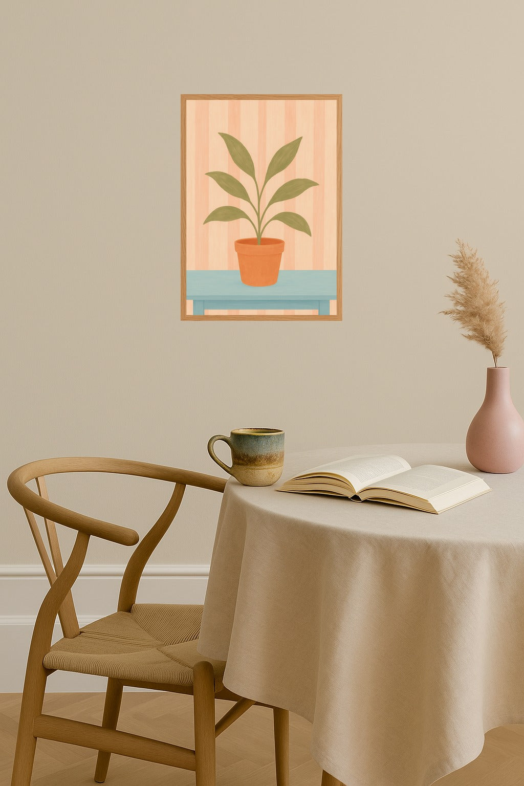 Poster mockup - Single poster in Nordic interior