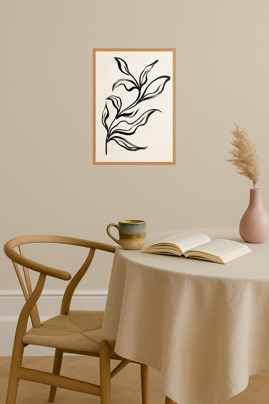 Poster mockup - Single poster in Nordic interior