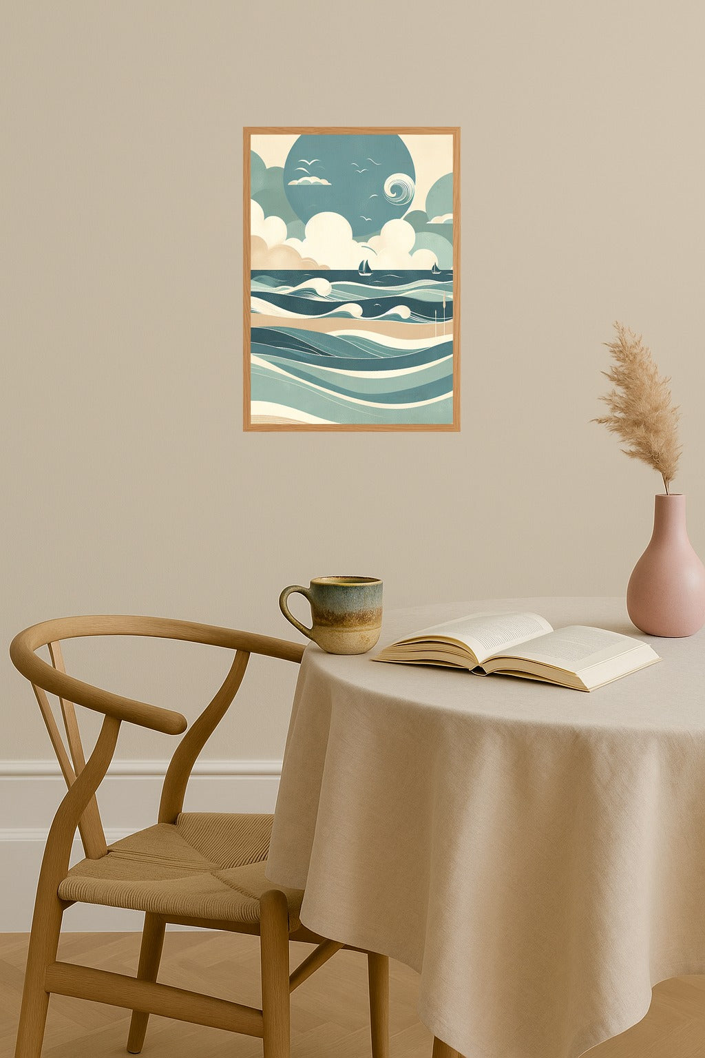 Poster mockup - Single poster in Nordic interior