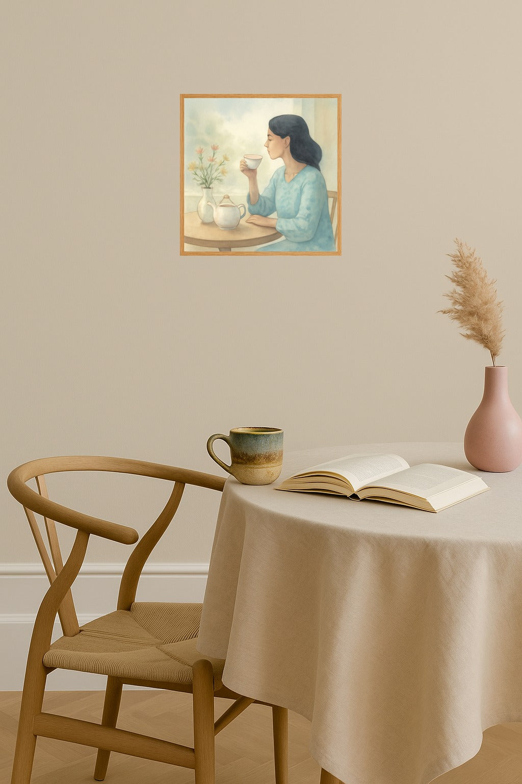 Poster mockup - Single poster in Nordic interior