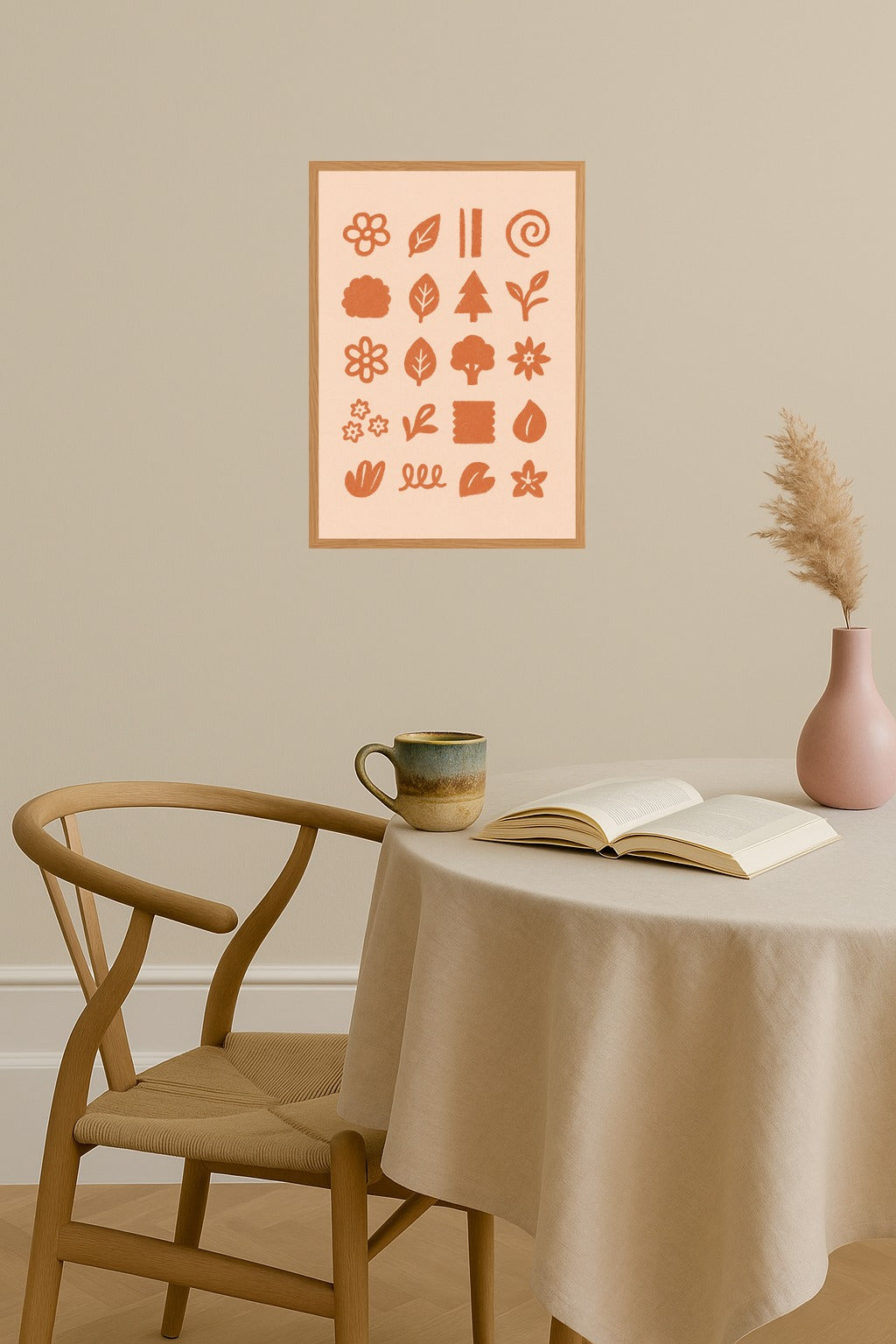 Poster mockup - Single poster in Nordic interior