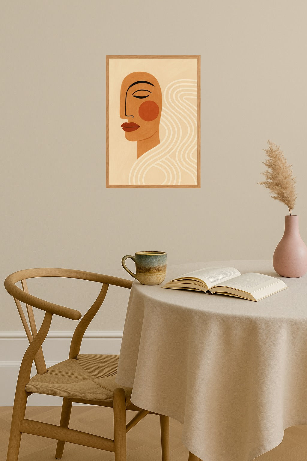 Poster mockup - Single poster in Nordic interior