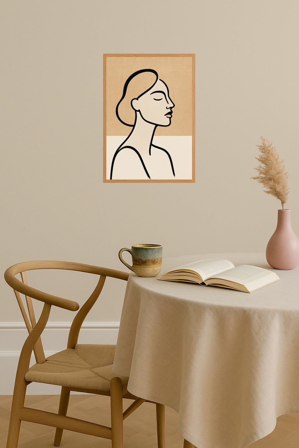 Poster mockup - Single poster in Nordic interior