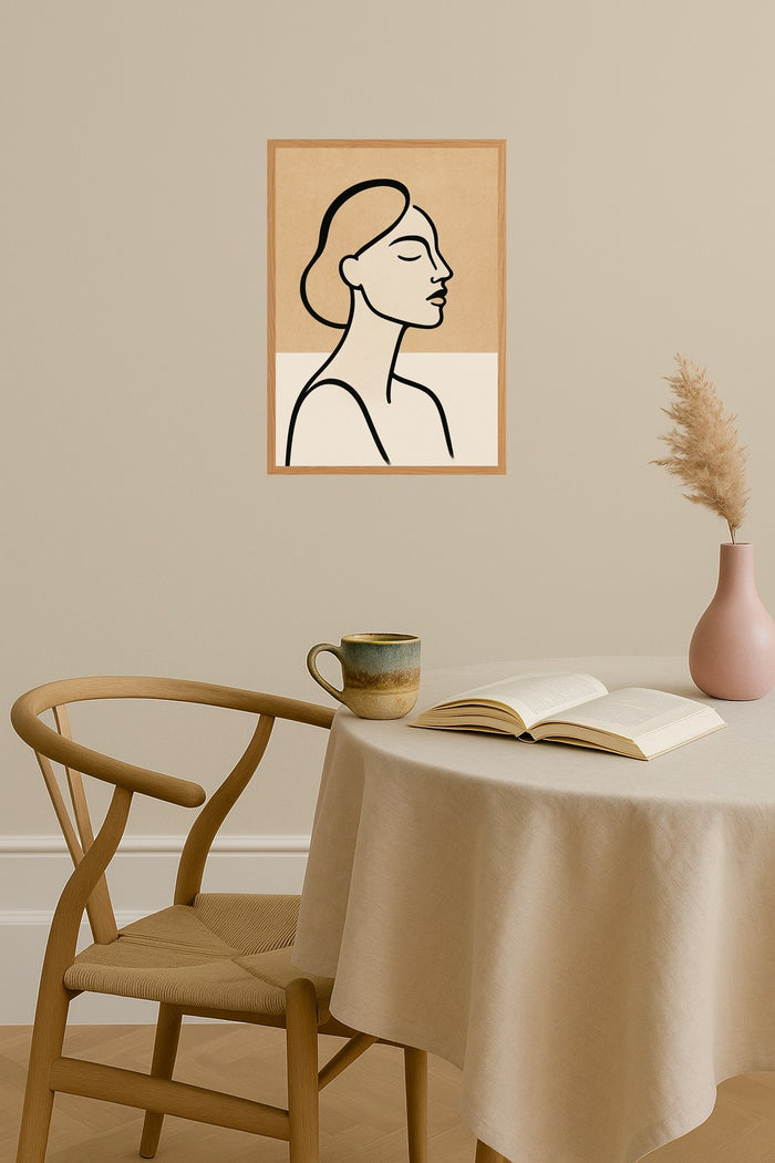 Poster mockup - Single poster in Nordic interior