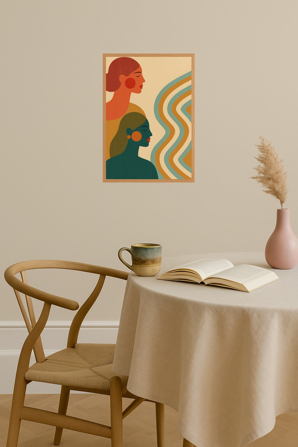 Poster mockup - Single poster in Nordic interior