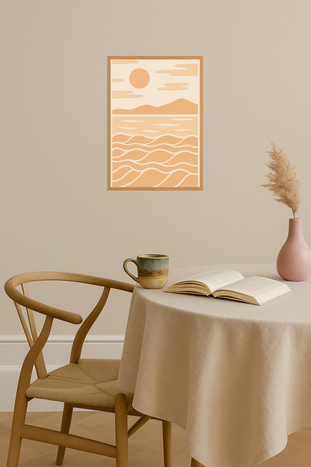Poster mockup - Single poster in Nordic interior