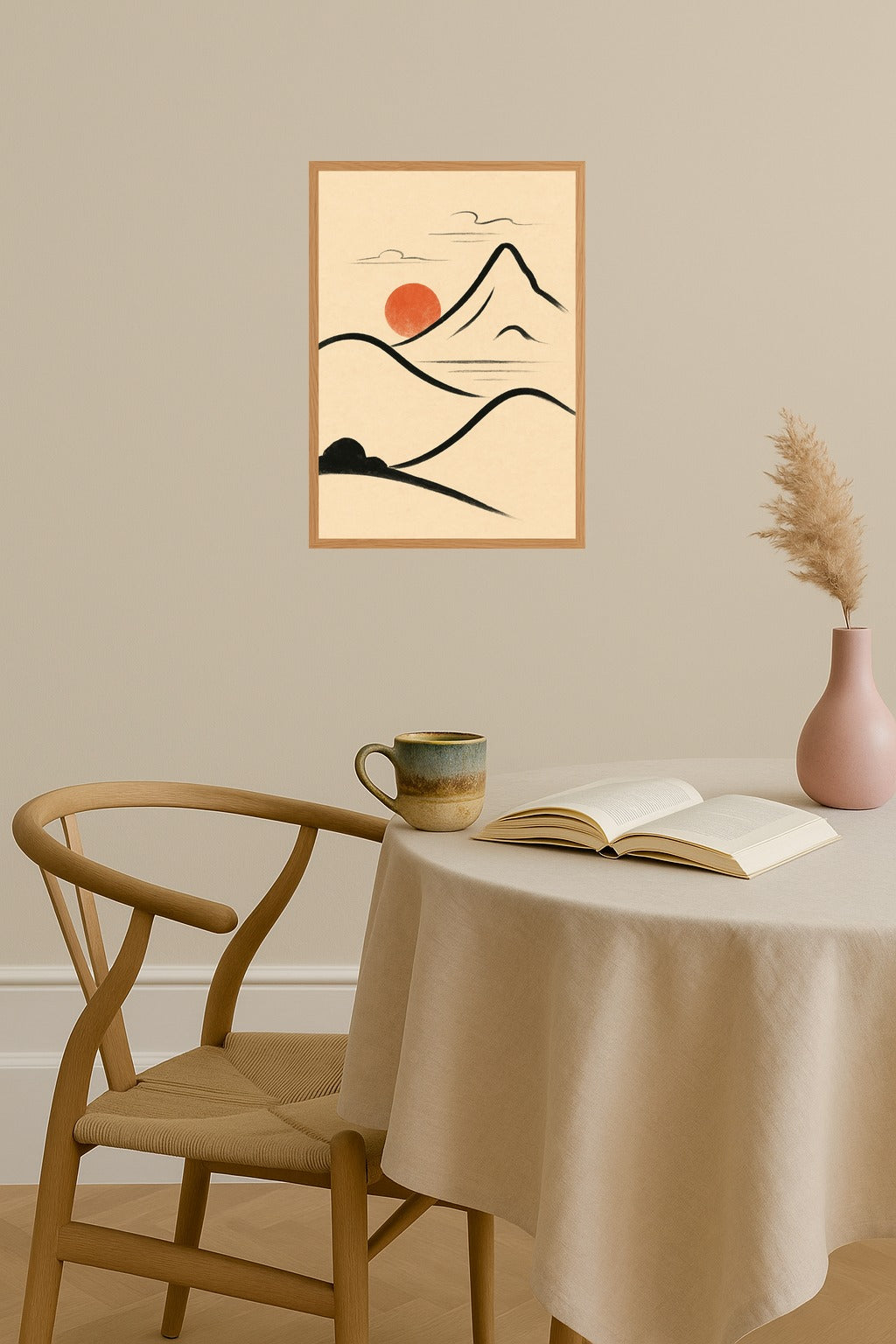 Poster mockup - Single poster in Nordic interior
