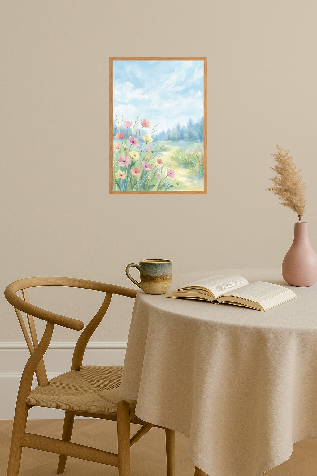 Poster mockup - Single poster in Nordic interior