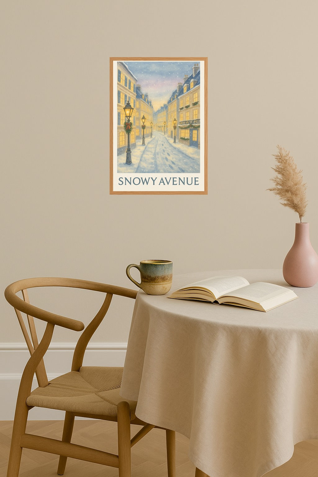Poster mockup - Single poster in Nordic interior