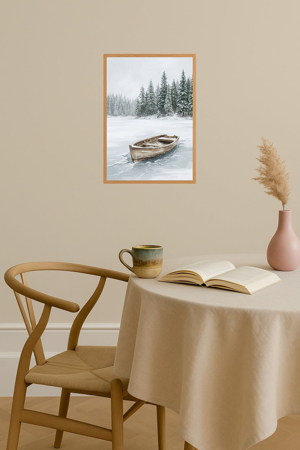Poster mockup - Single poster in Nordic interior