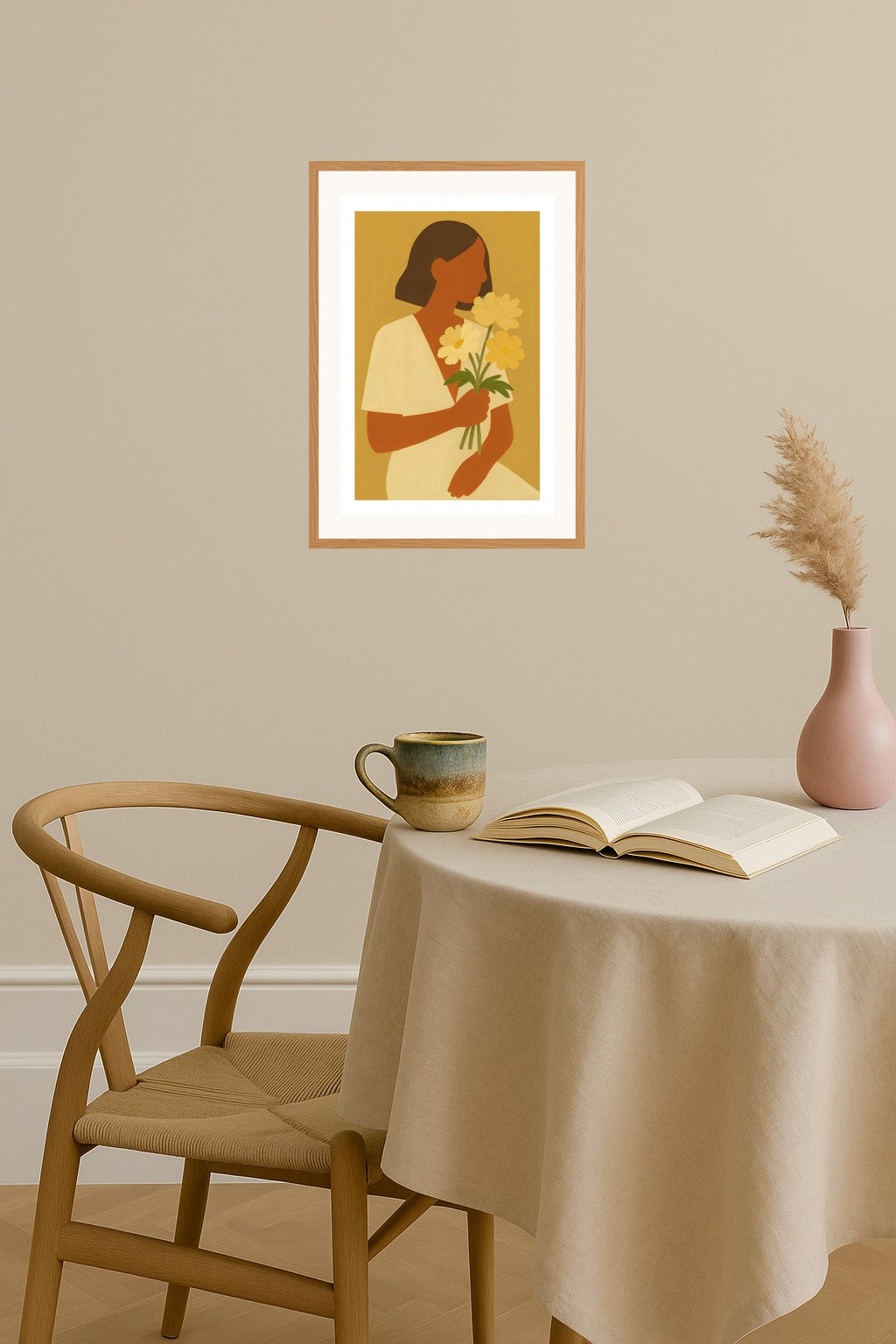 Poster mockup - Single poster in Nordic interior