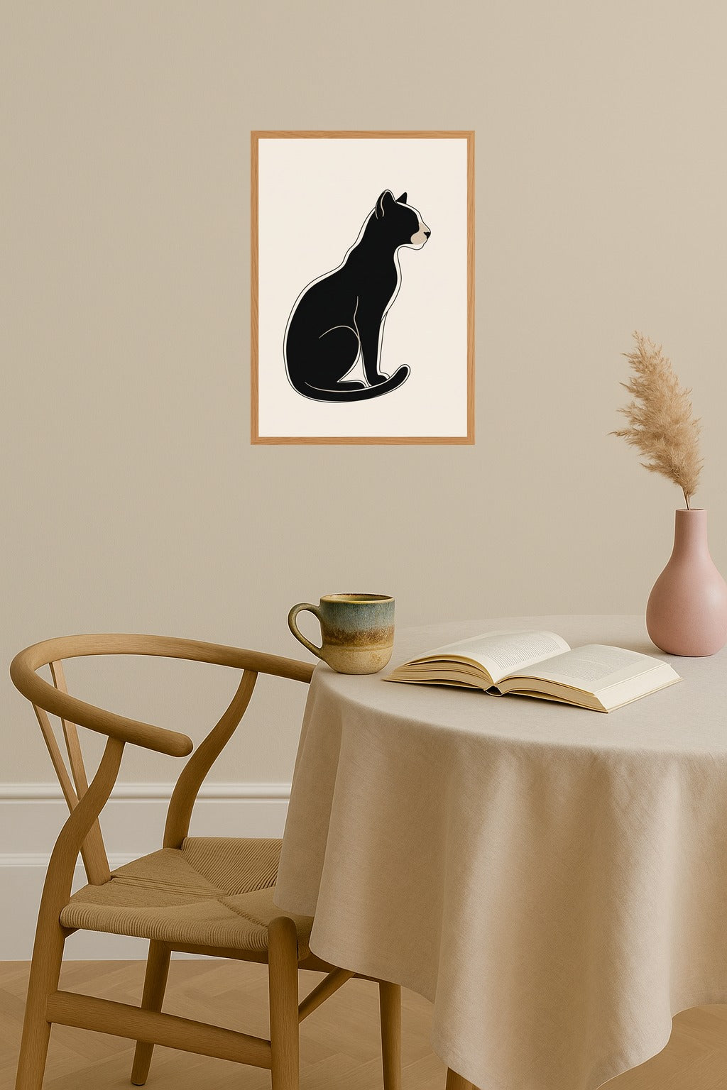 Poster mockup - Single poster in Nordic interior