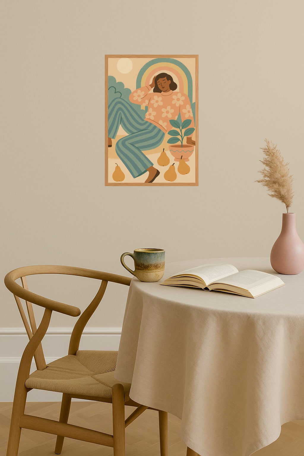 Poster mockup - Single poster in Nordic interior