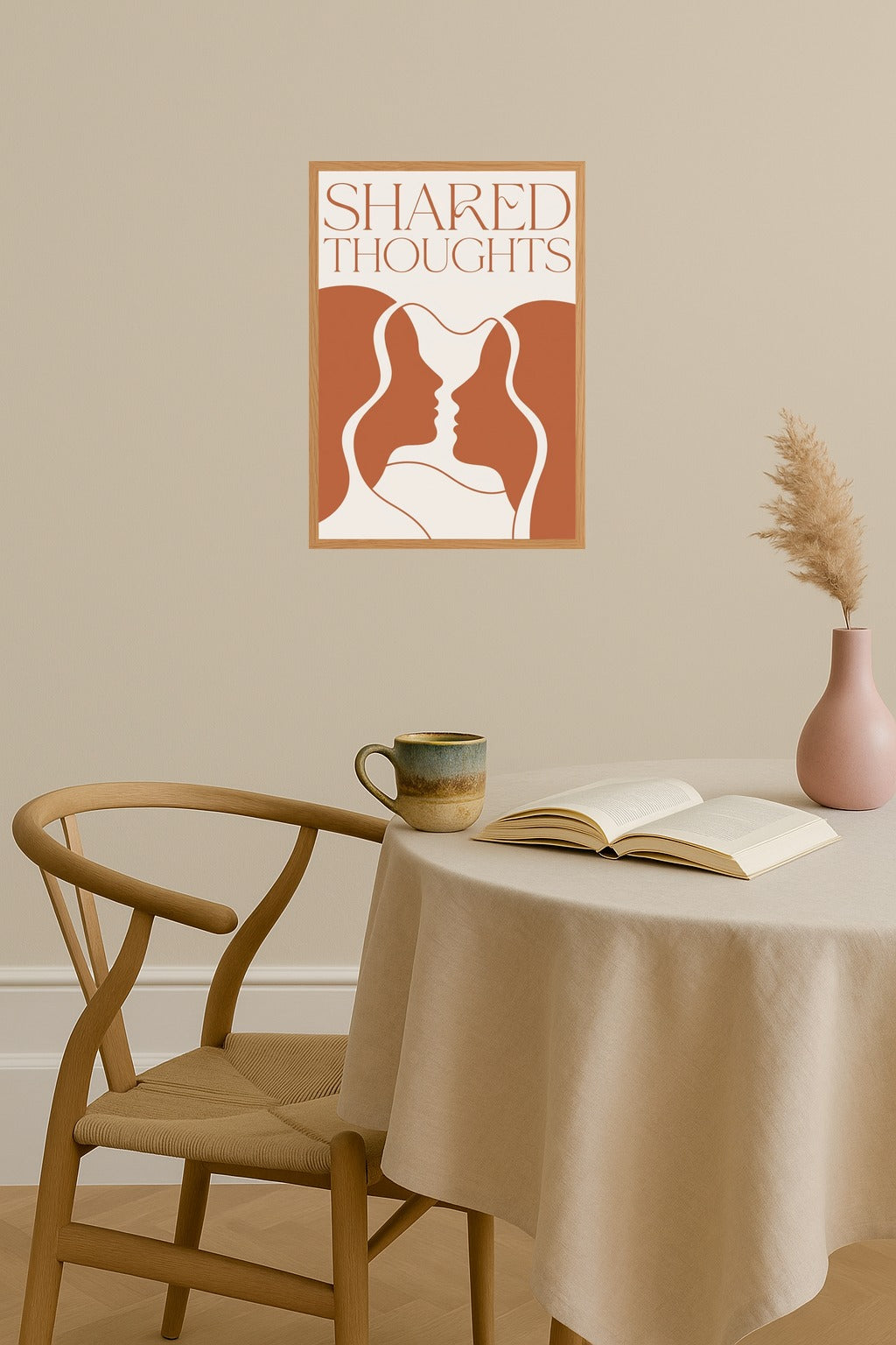 Poster mockup - Single poster in Nordic interior