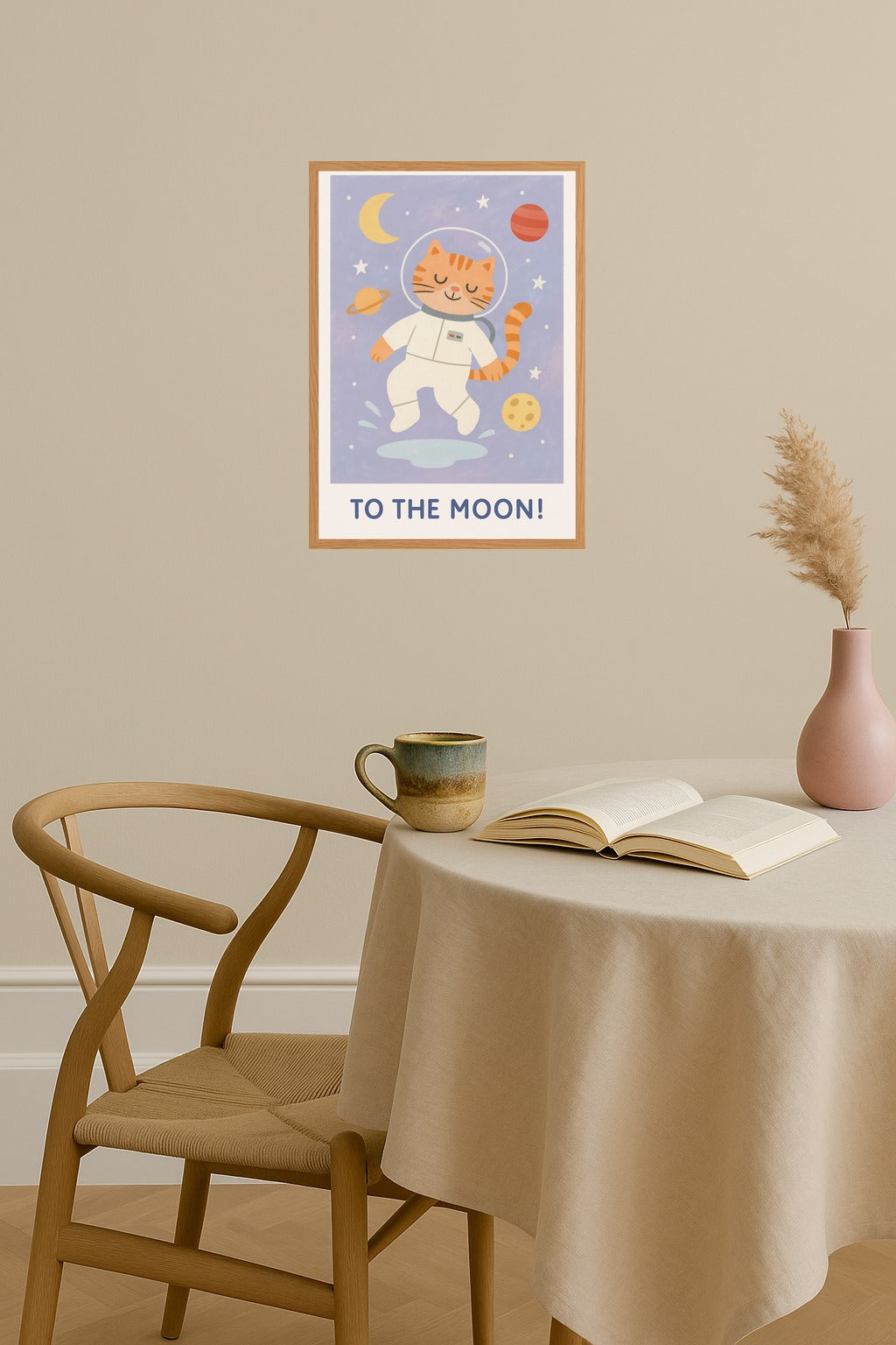 Poster mockup - Single poster in Nordic interior
