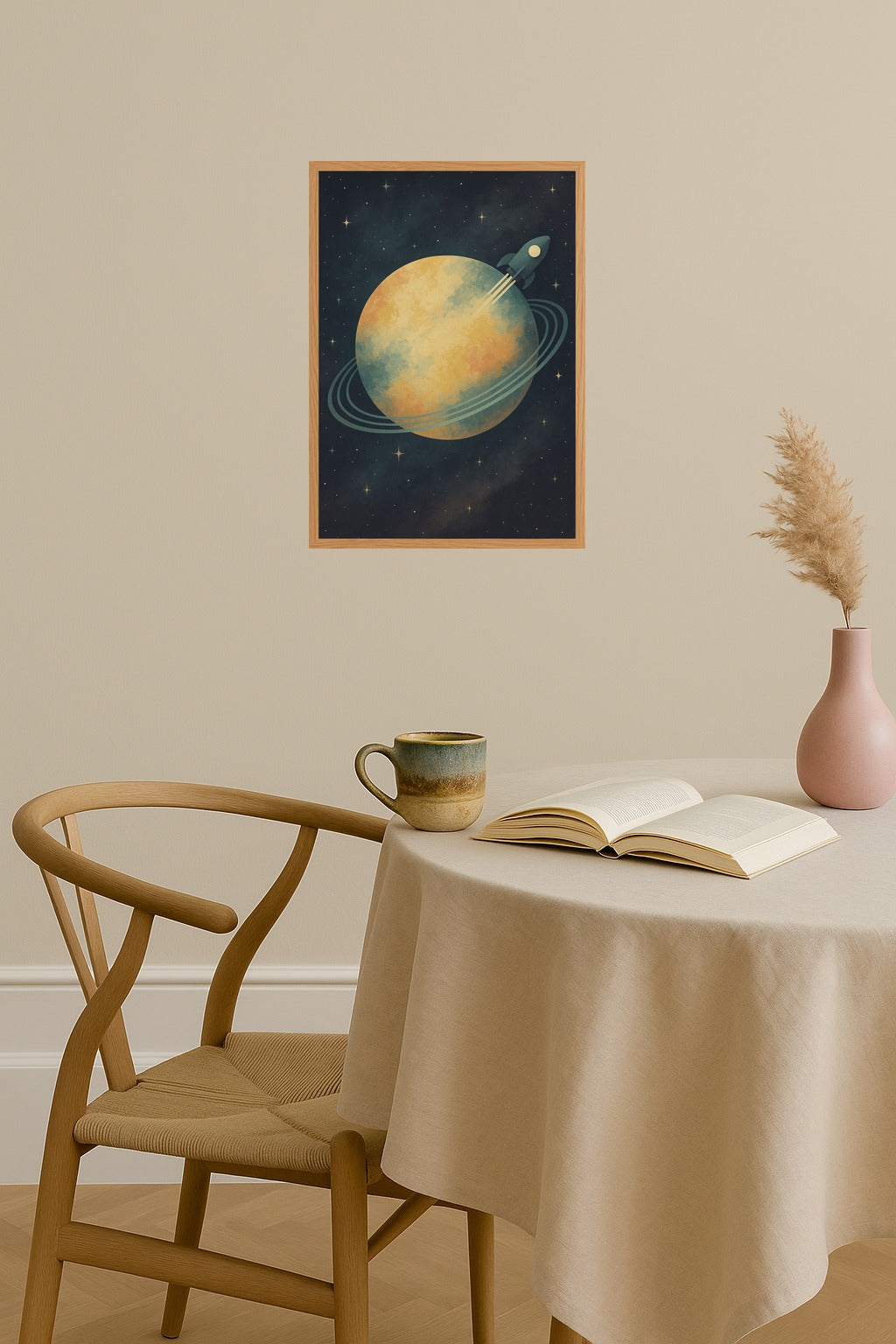 Poster mockup - Single poster in Nordic interior