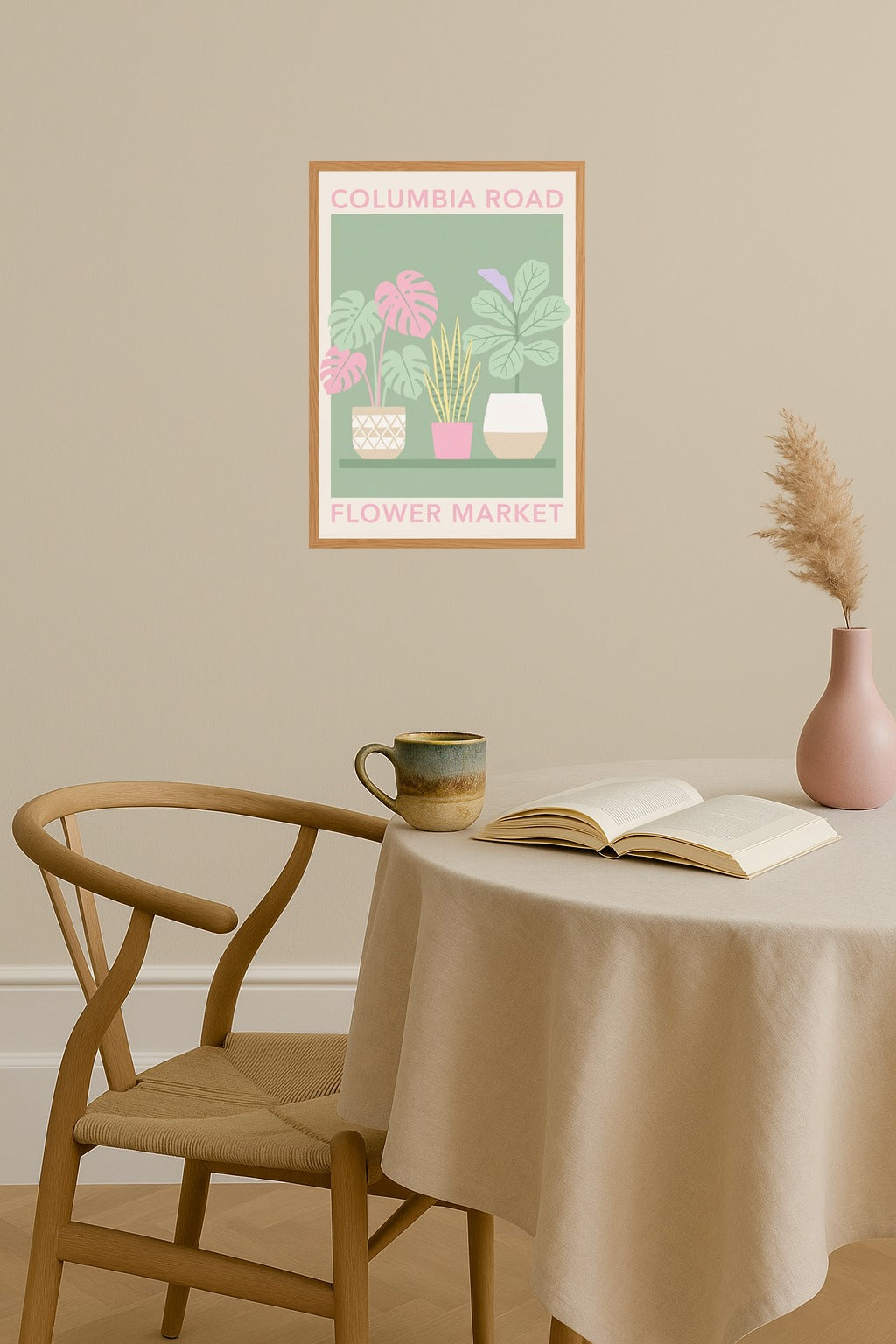 Poster mockup - Single poster in Nordic interior