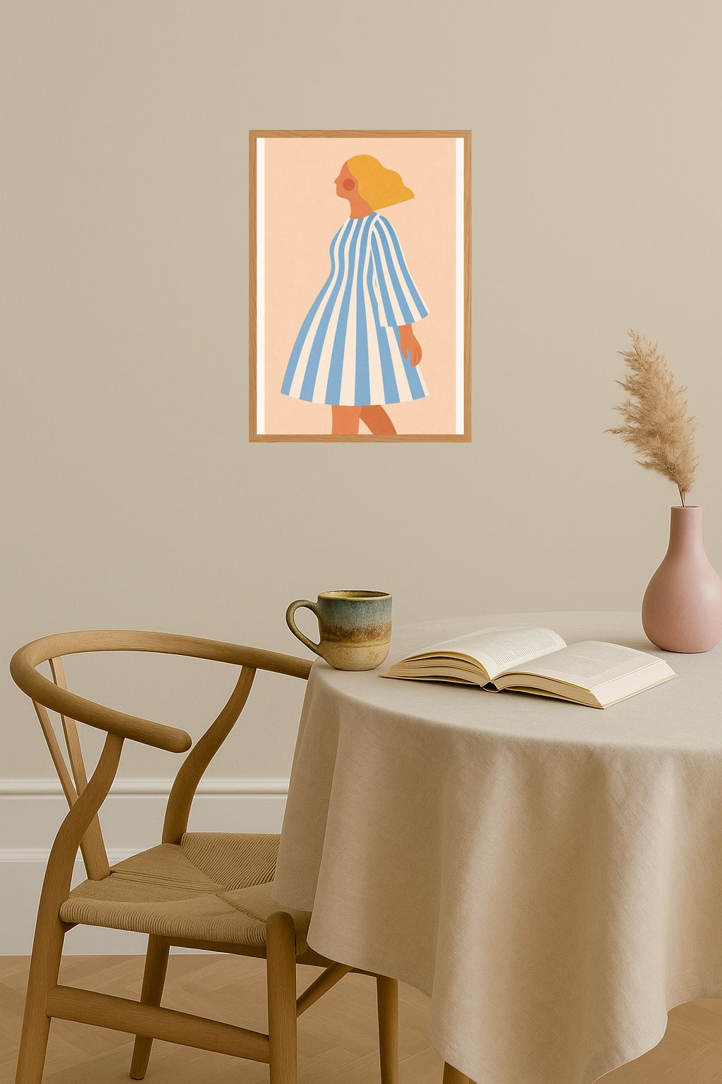 Poster mockup - Single poster in Nordic interior