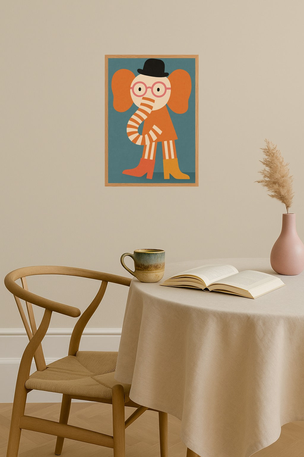 Poster mockup - Single poster in Nordic interior