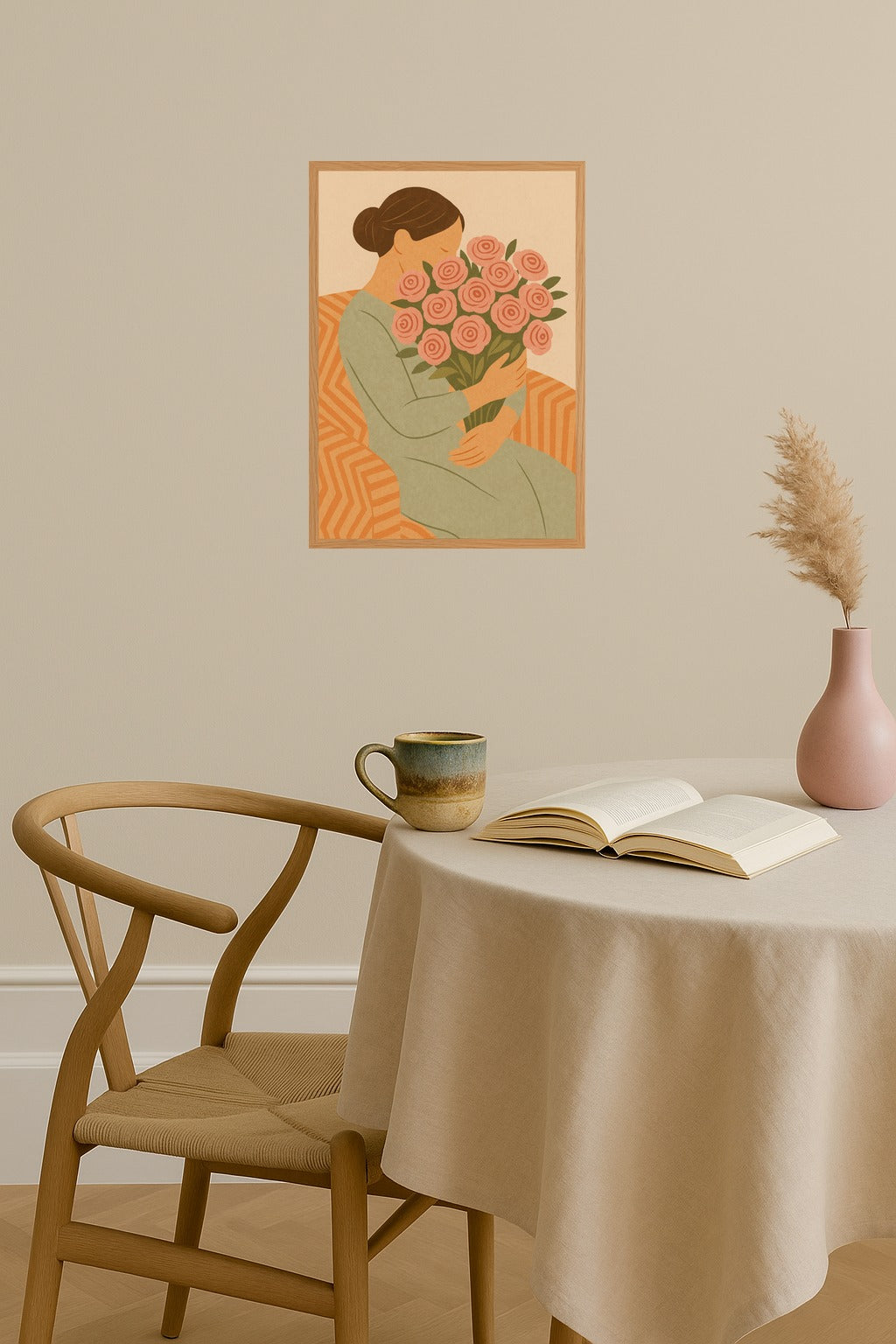 Poster mockup - Single poster in Nordic interior