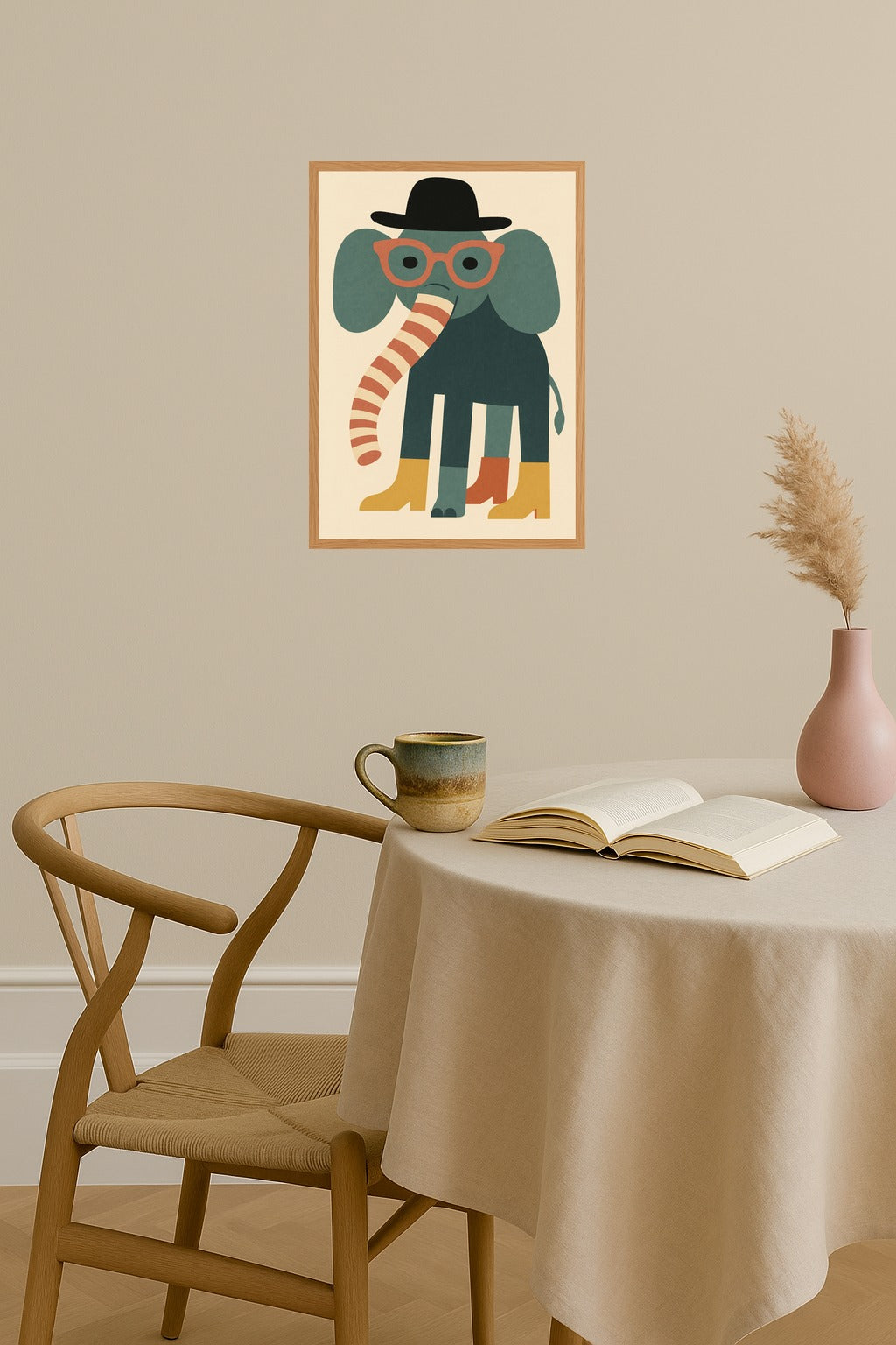 Poster mockup - Single poster in Nordic interior