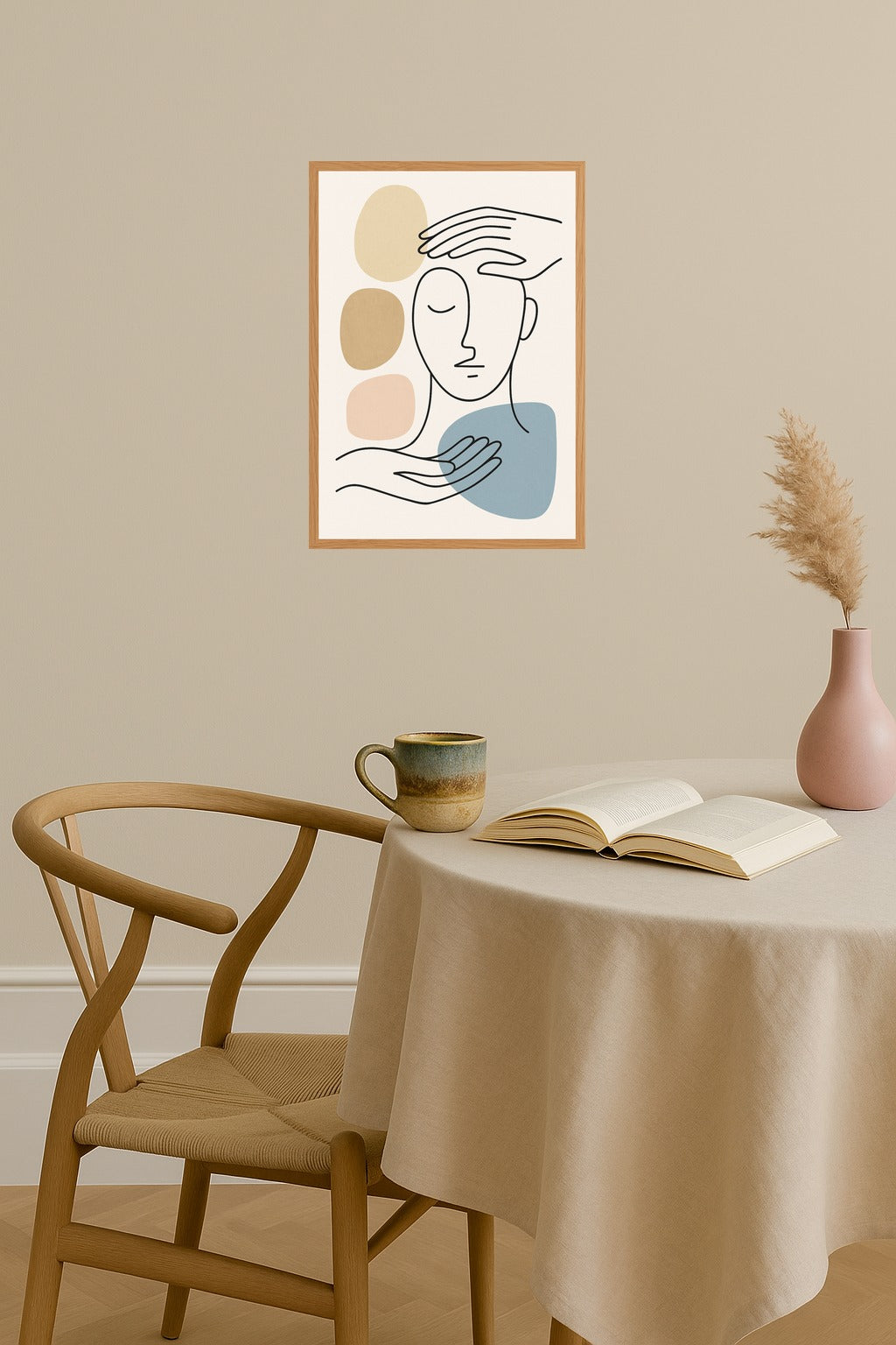 Poster mockup - Single poster in Nordic interior