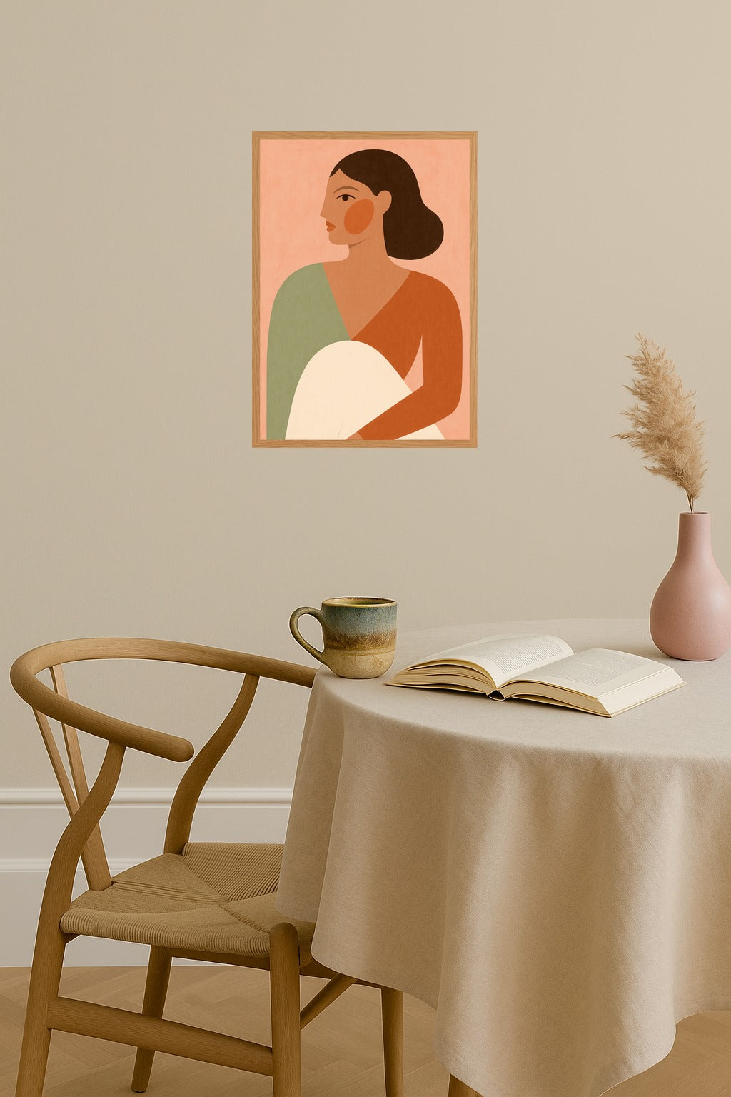 Poster mockup - Single poster in Nordic interior