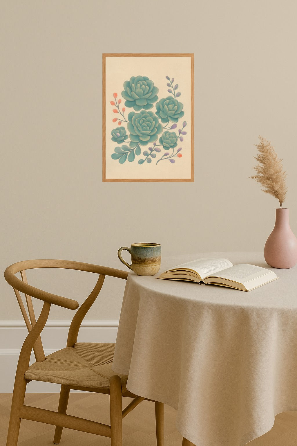 Poster mockup - Single poster in Nordic interior