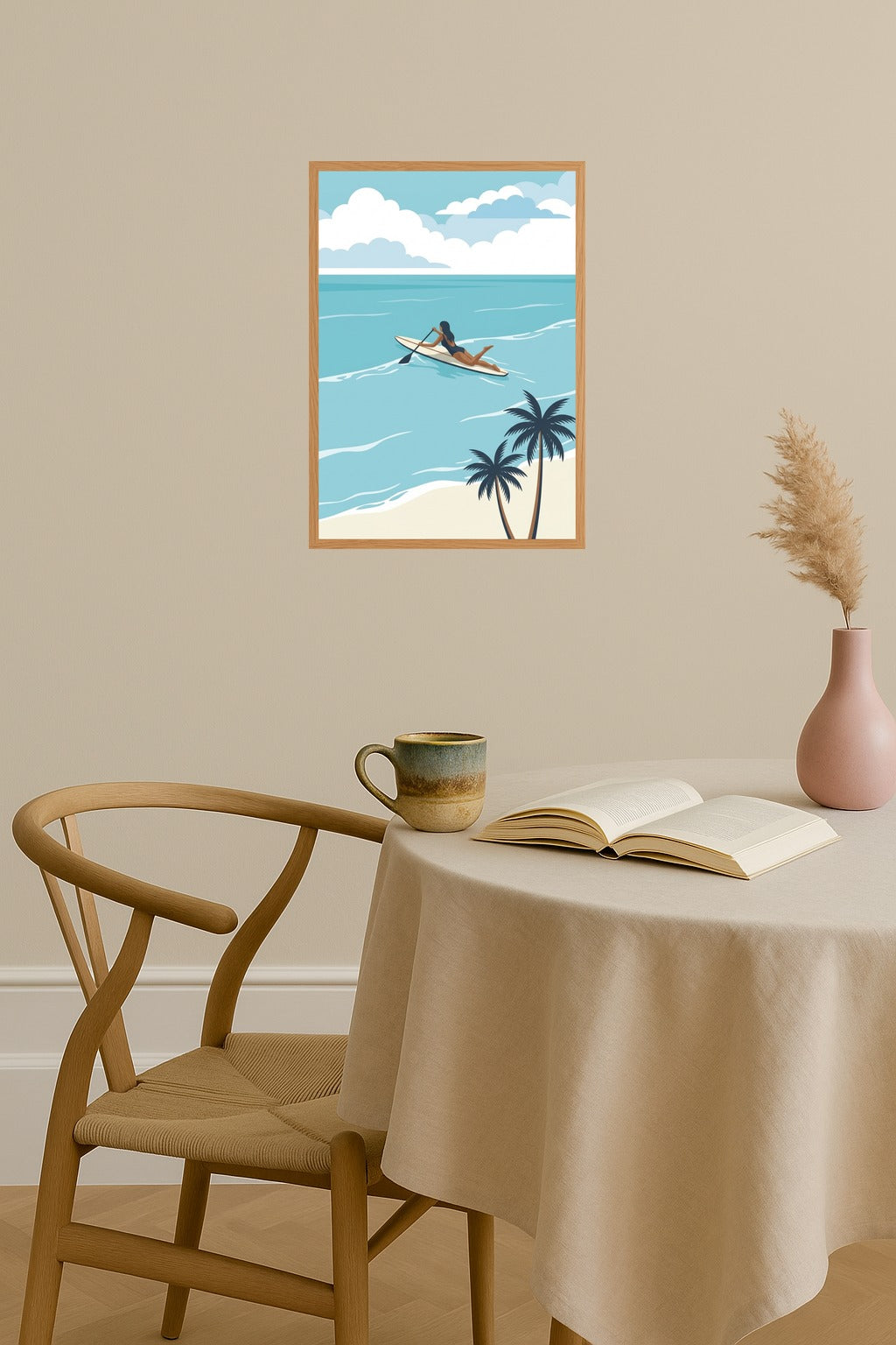 Poster mockup - Single poster in Nordic interior