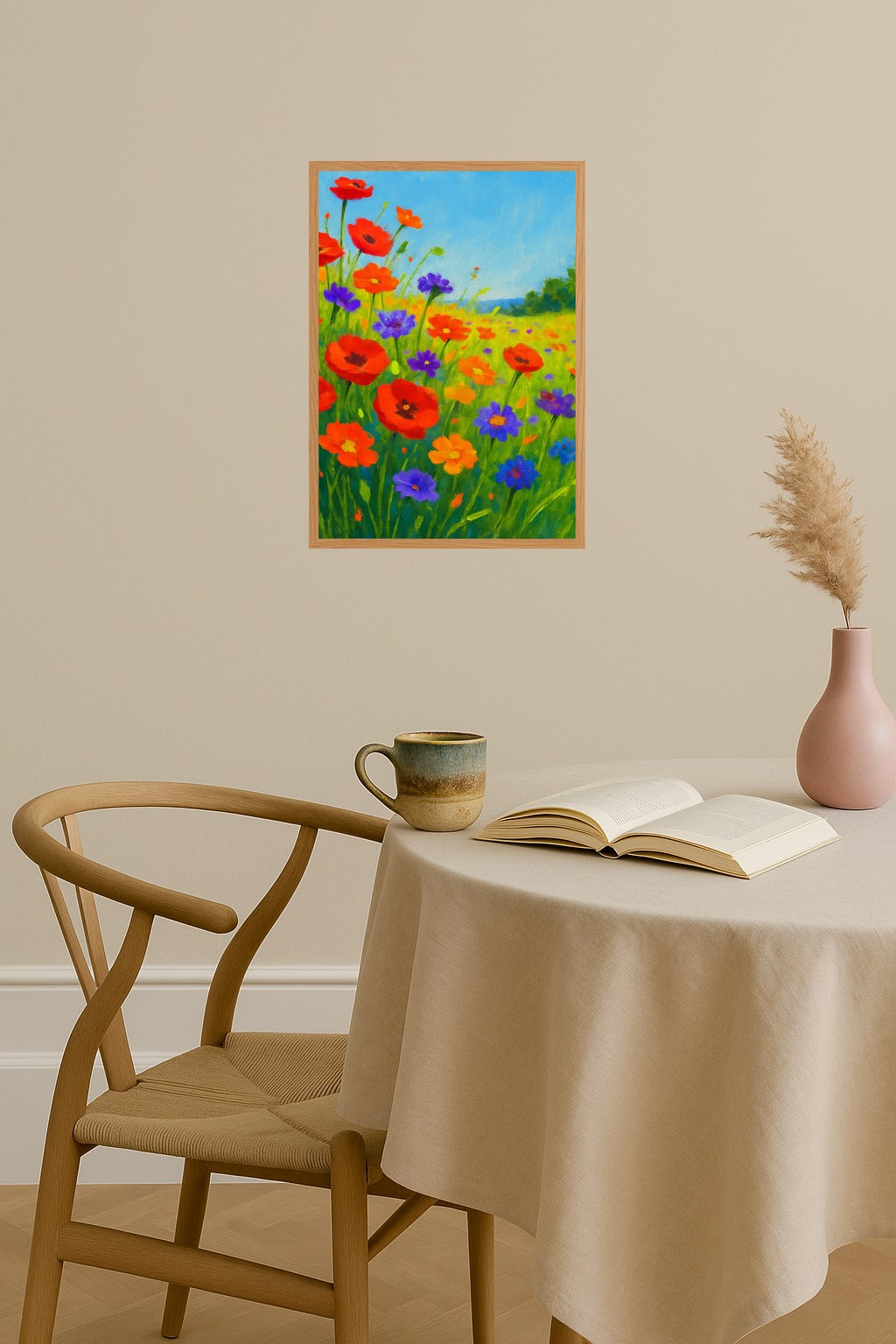 Poster mockup - Single poster in Nordic interior