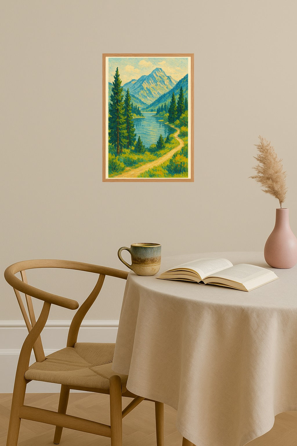 Poster mockup - Single poster in Nordic interior