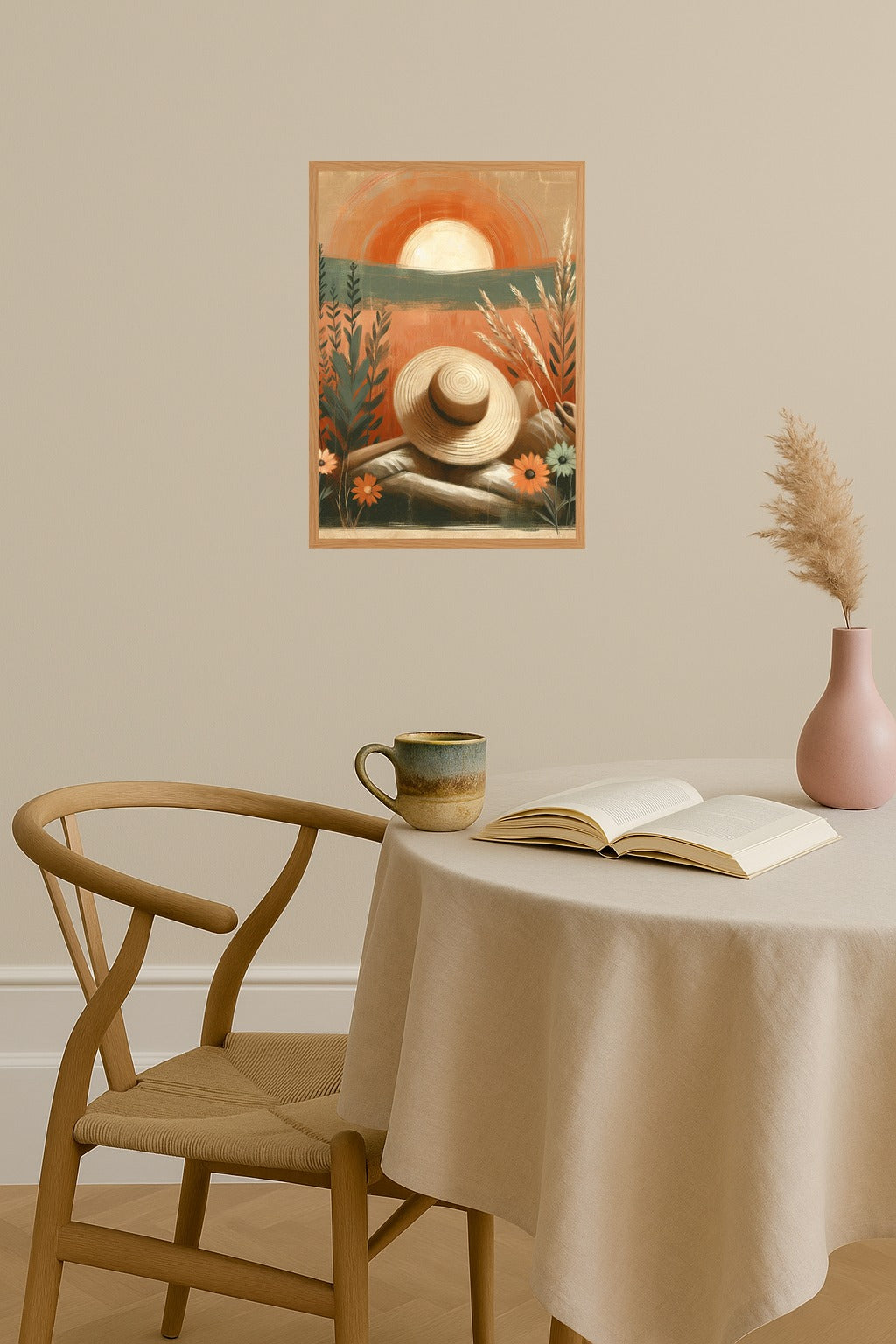 Poster mockup - Single poster in Nordic interior