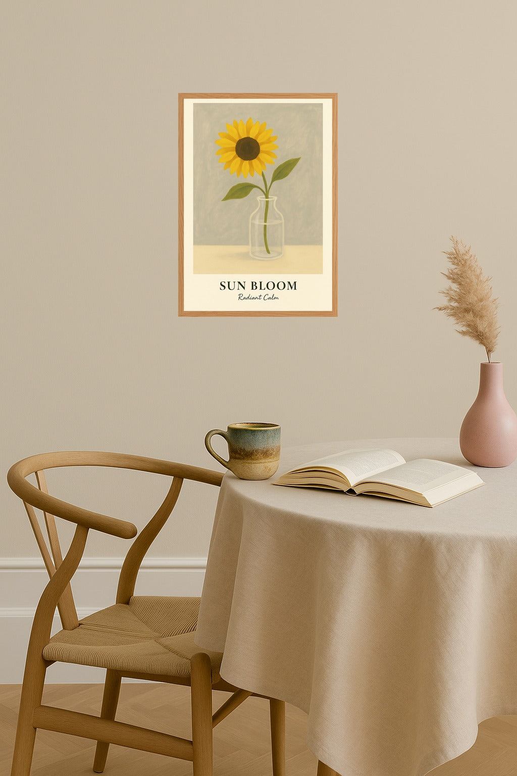 Poster mockup - Single poster in Nordic interior