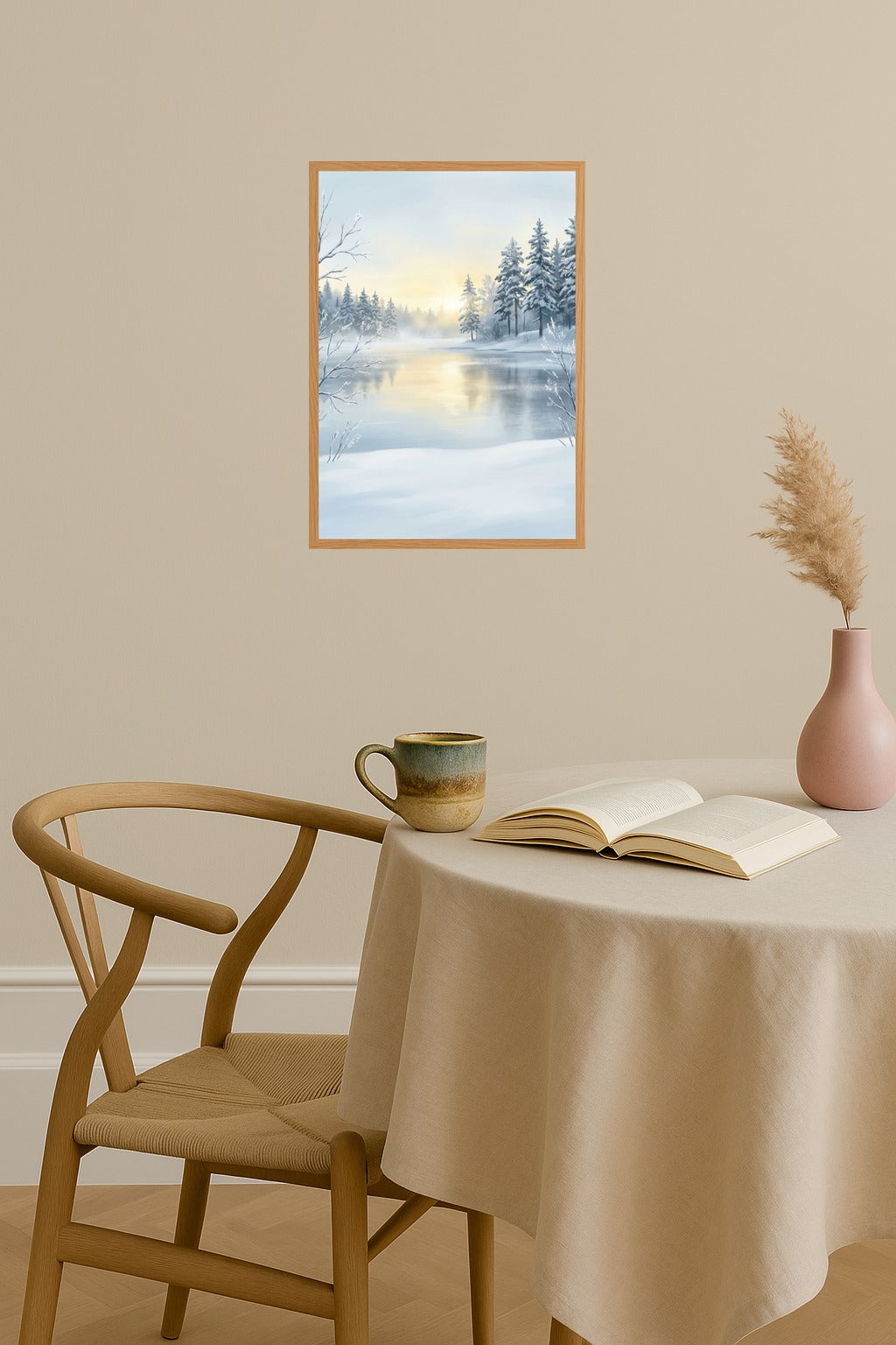 Poster mockup - Single poster in Nordic interior