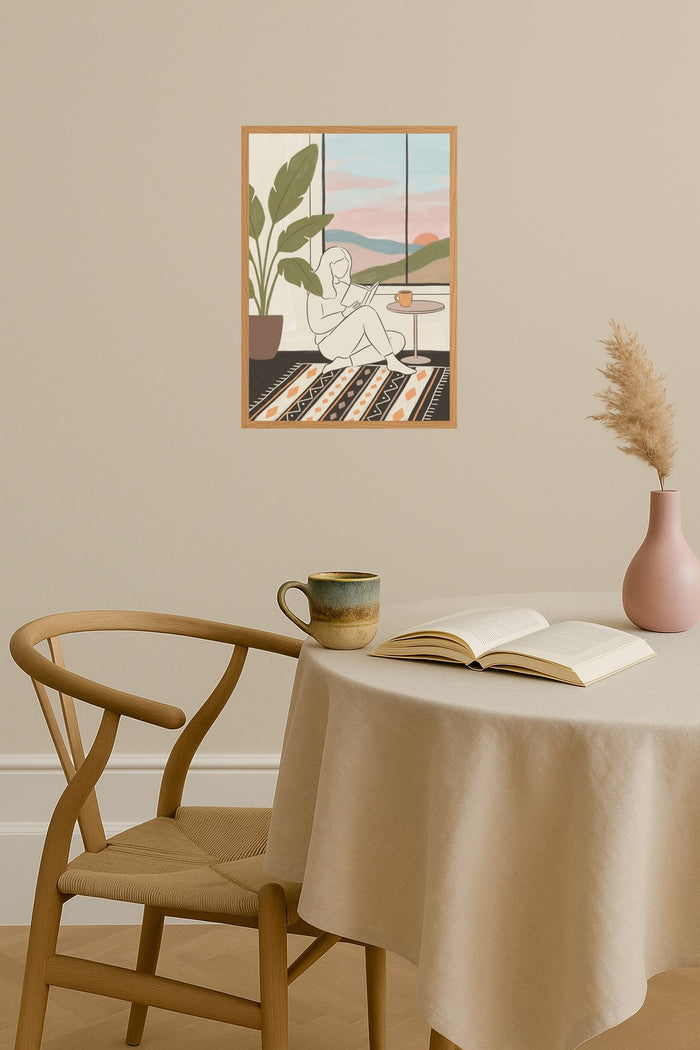 Poster mockup - Single poster in Nordic interior