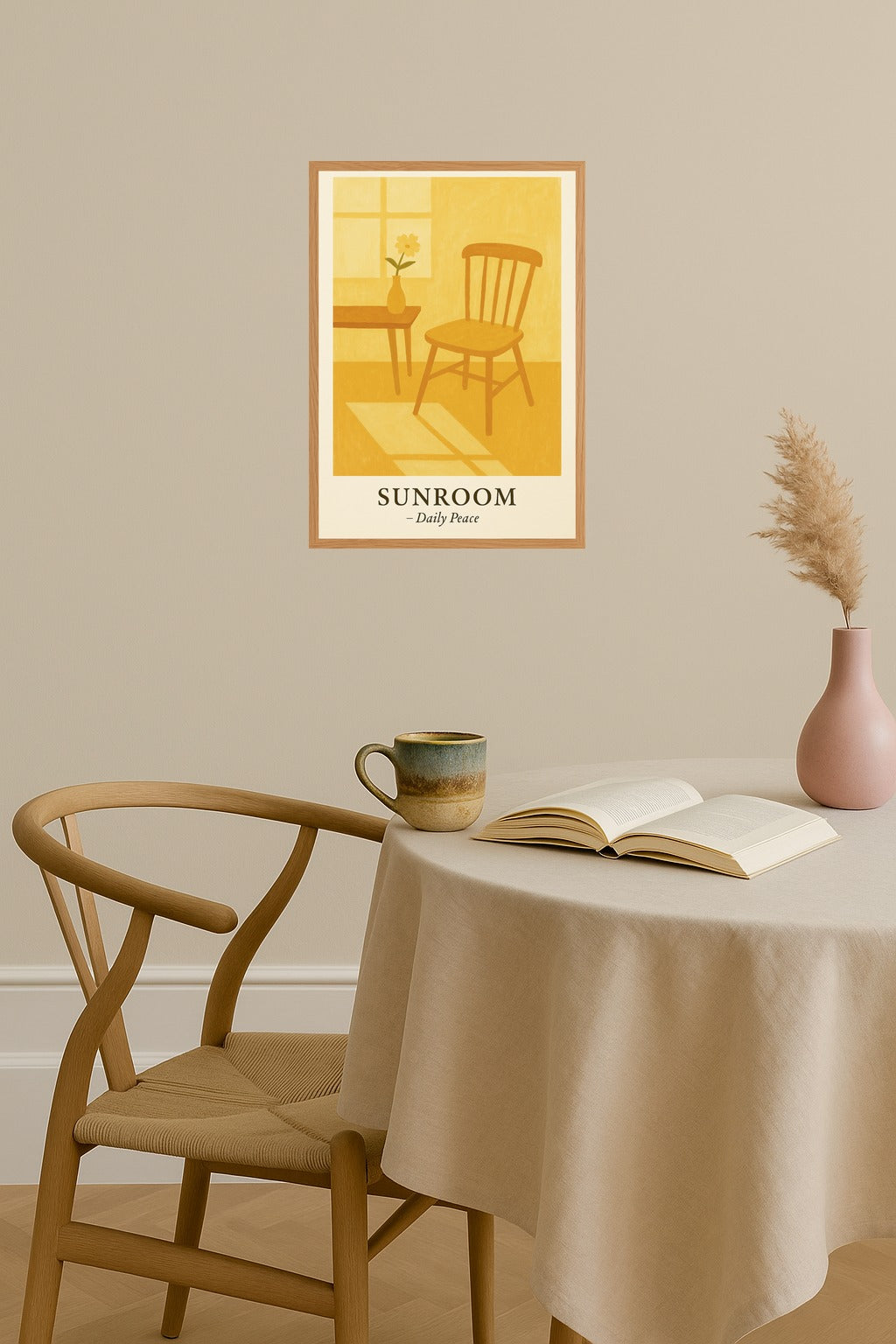Poster mockup - Single poster in Nordic interior