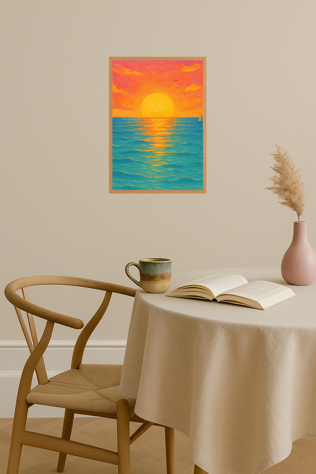 Poster mockup - Single poster in Nordic interior