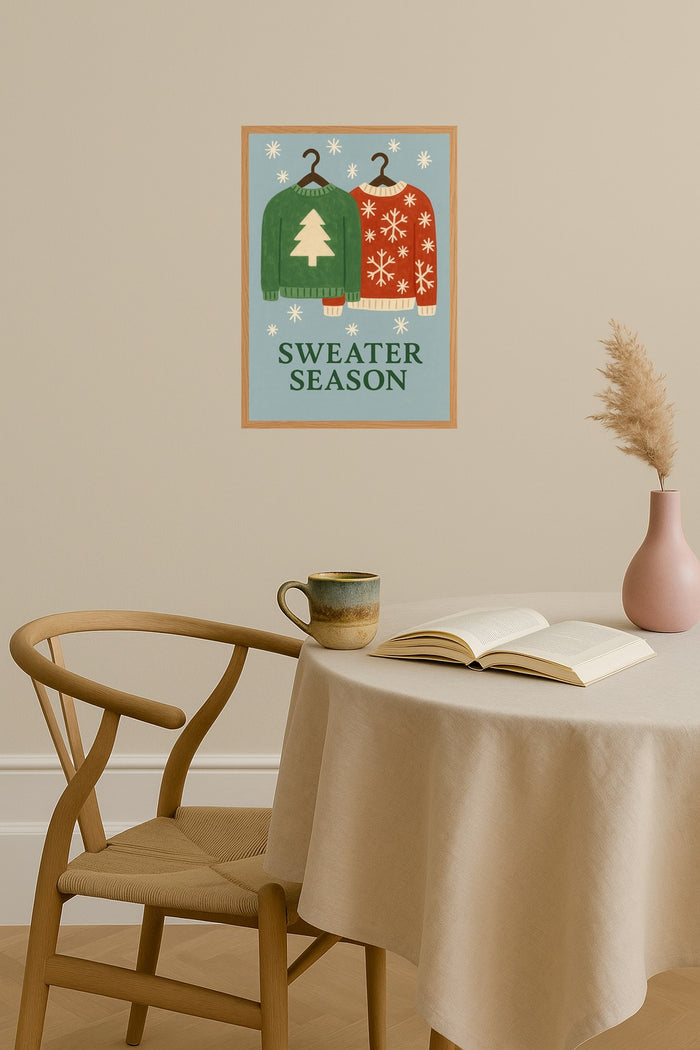 Poster mockup - Single poster in Nordic interior