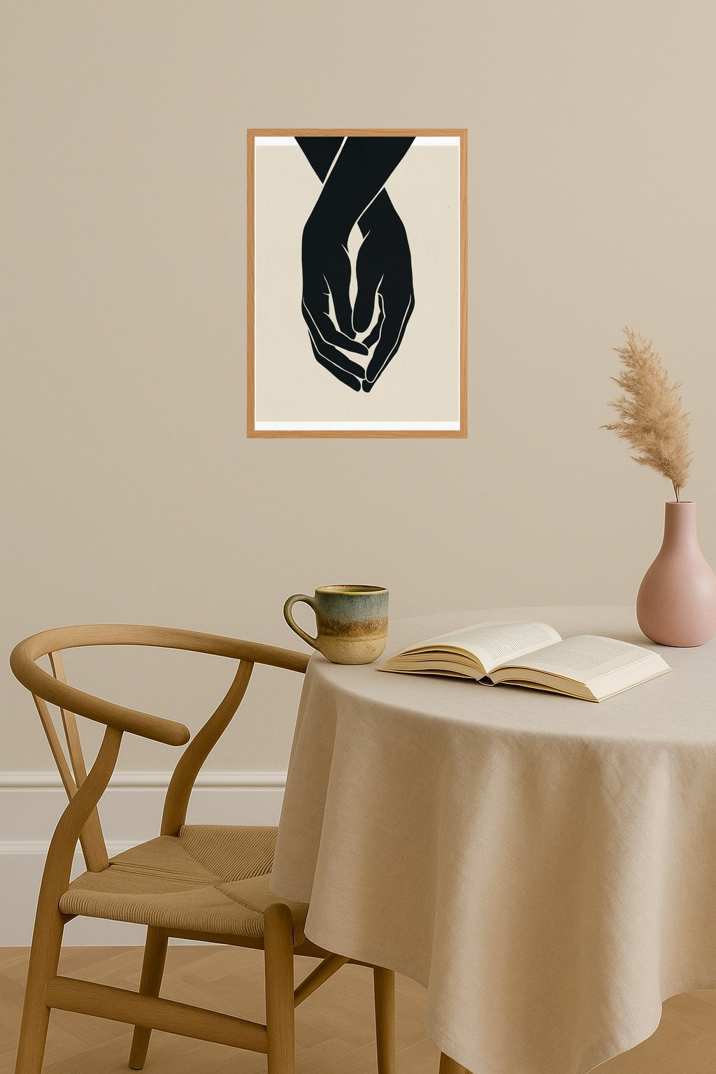 Poster mockup - Single poster in Nordic interior