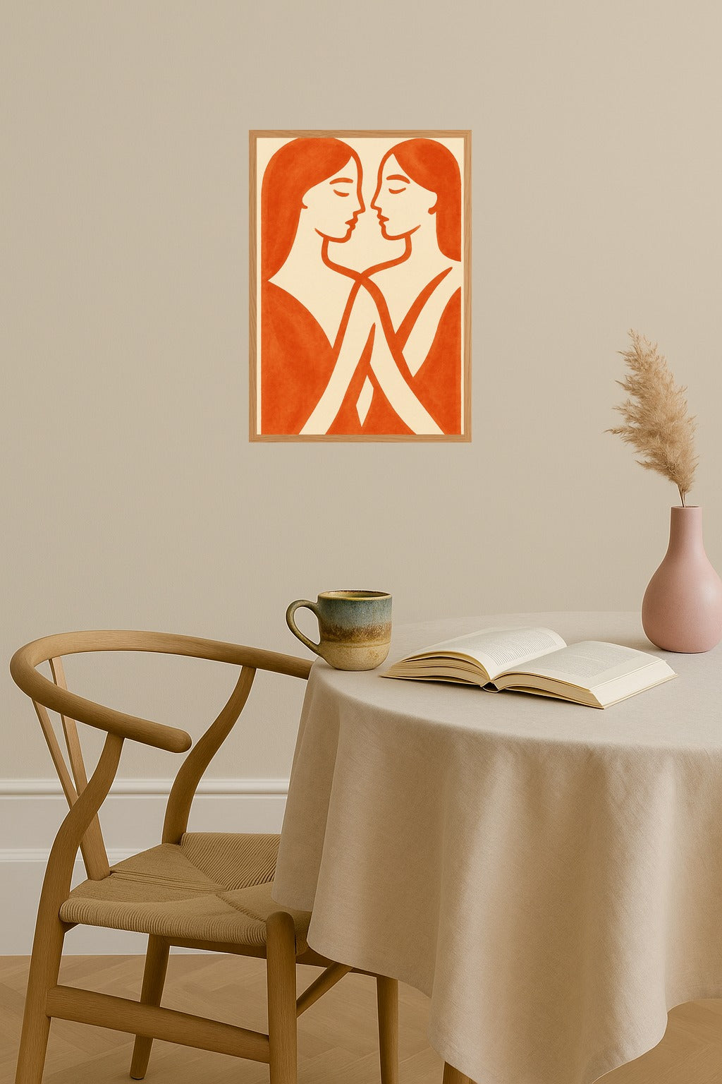 Poster mockup - Single poster in Nordic interior