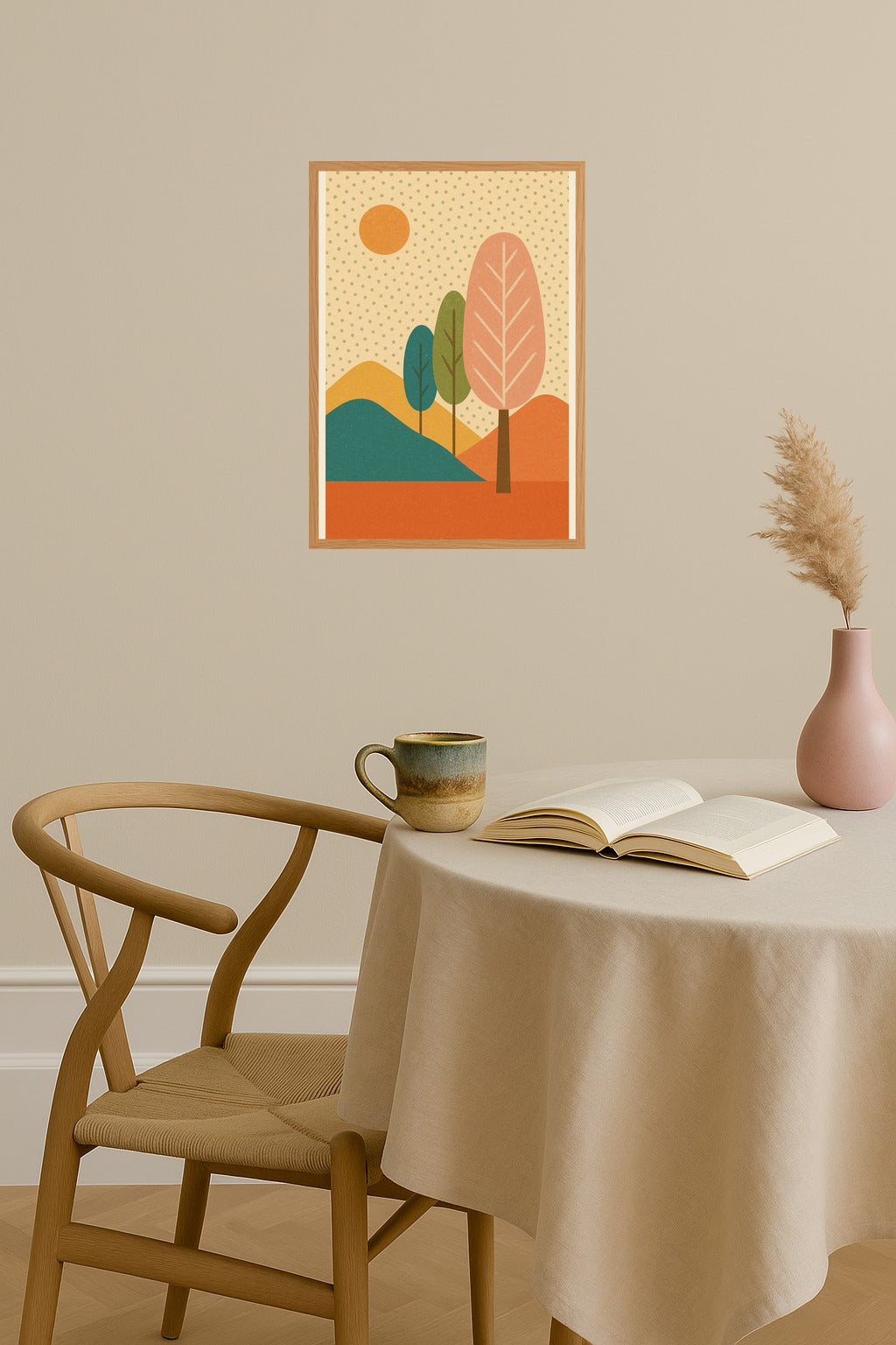 Poster mockup - Single poster in Nordic interior