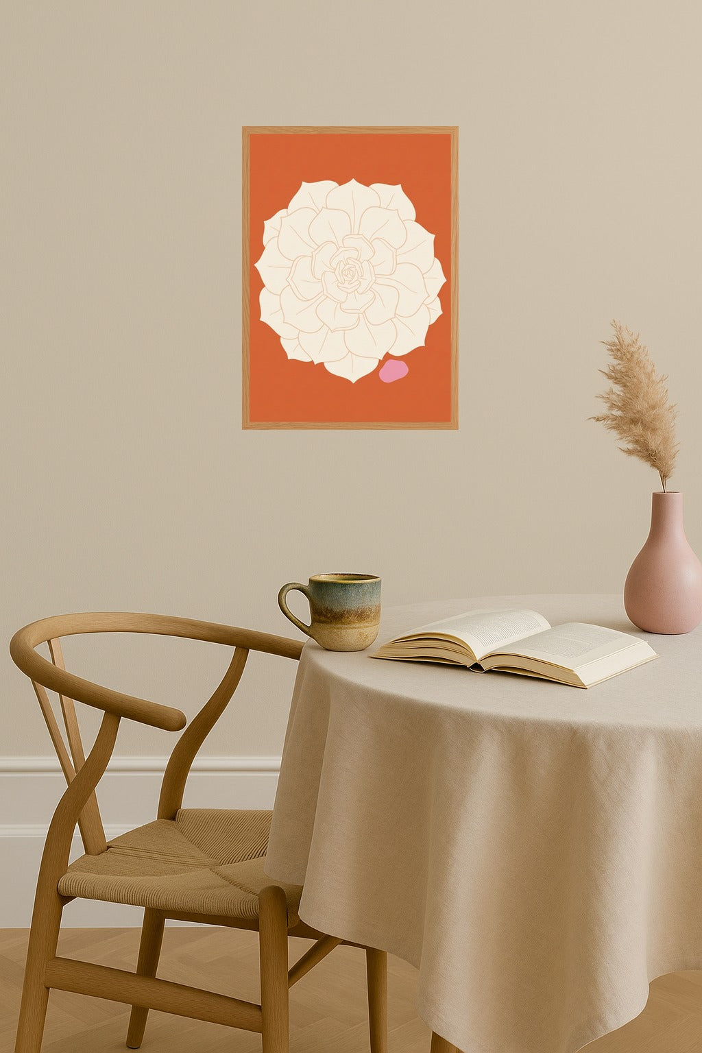 Poster mockup - Single poster in Nordic interior