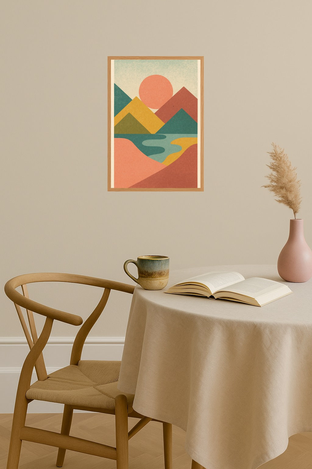 Poster mockup - Single poster in Nordic interior