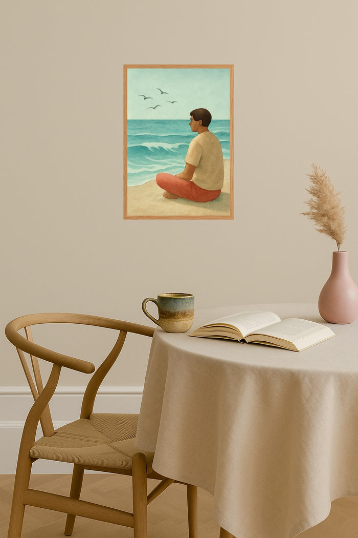 Poster mockup - Single poster in Nordic interior