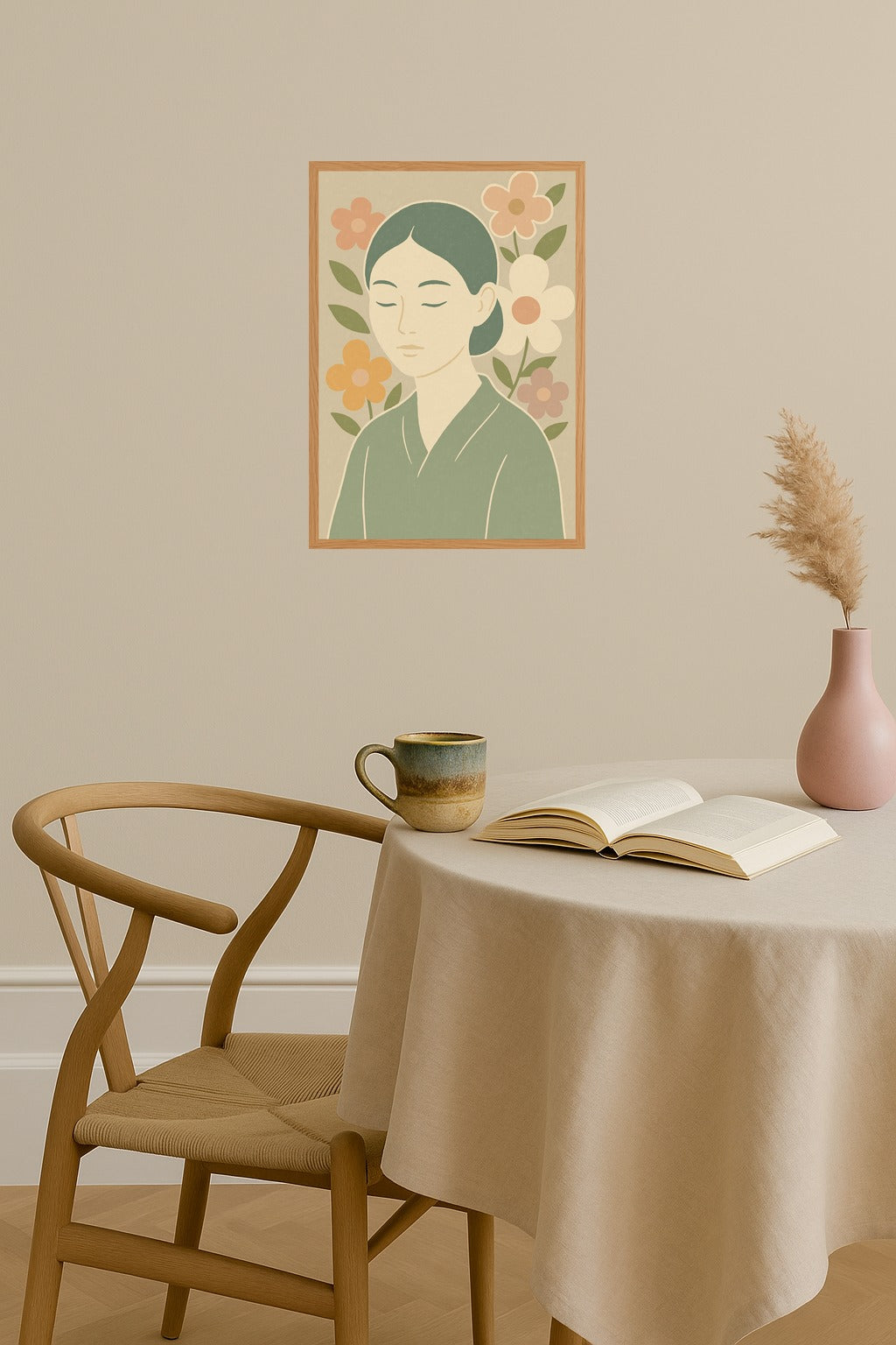 Poster mockup - Single poster in Nordic interior