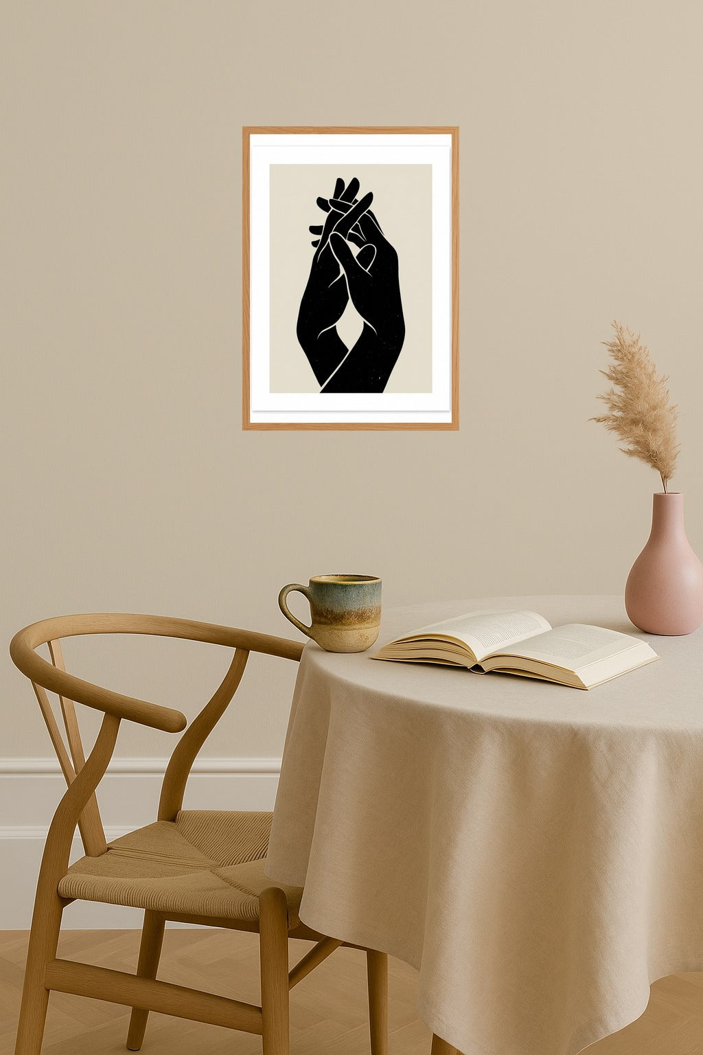 Poster mockup - Single poster in Nordic interior
